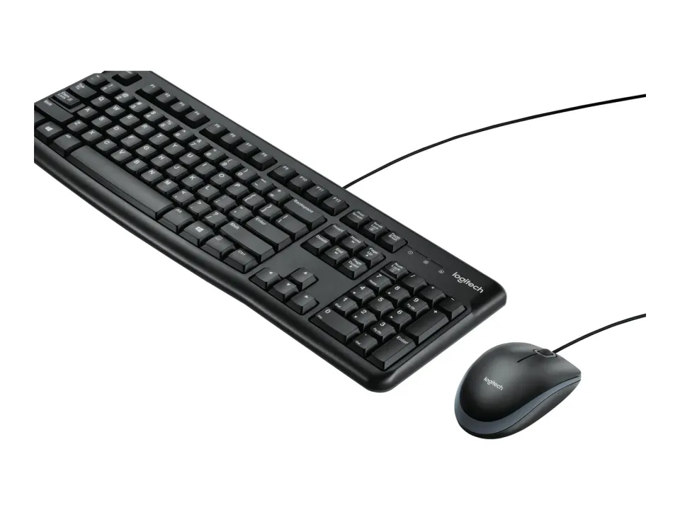 Logitech MK120 combo tastiera e mouse con filo nero