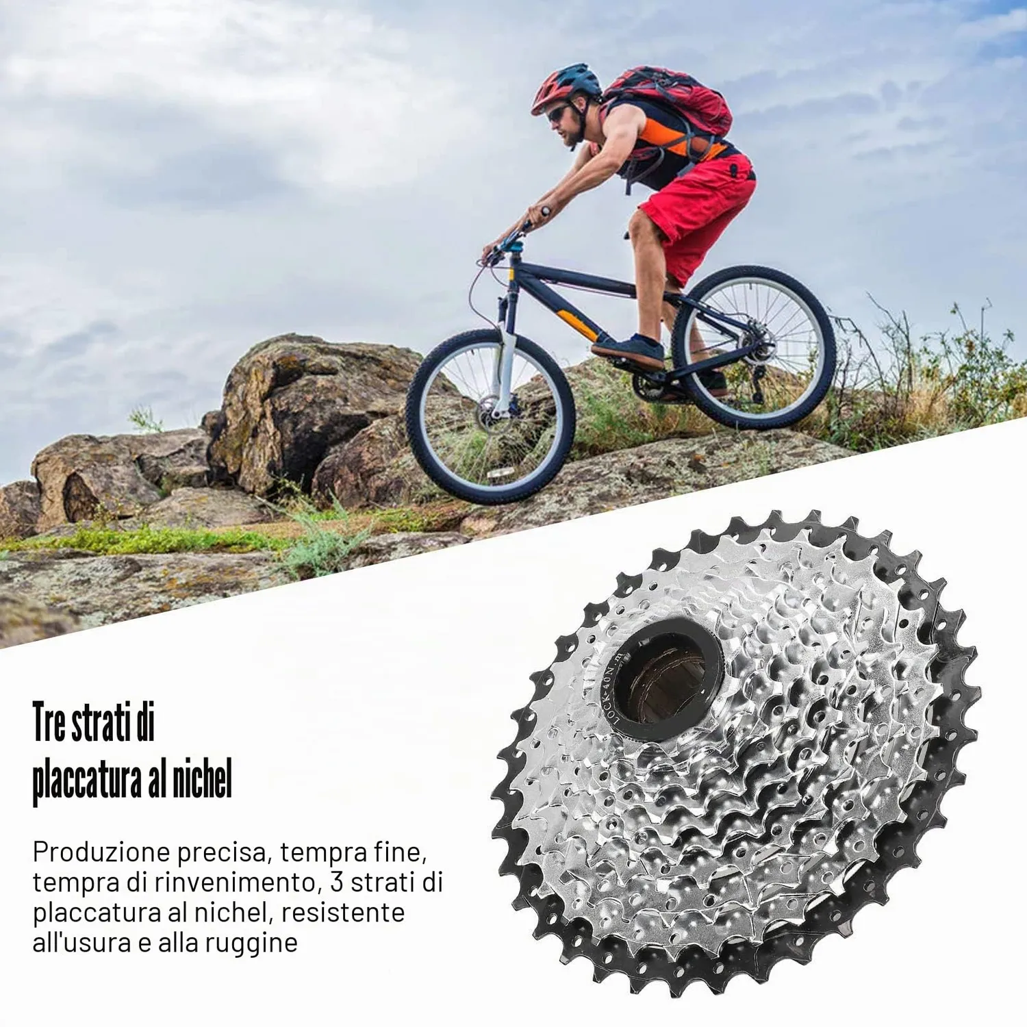 Zunate cassetta pignoni bici 10V 11-36T acciaio