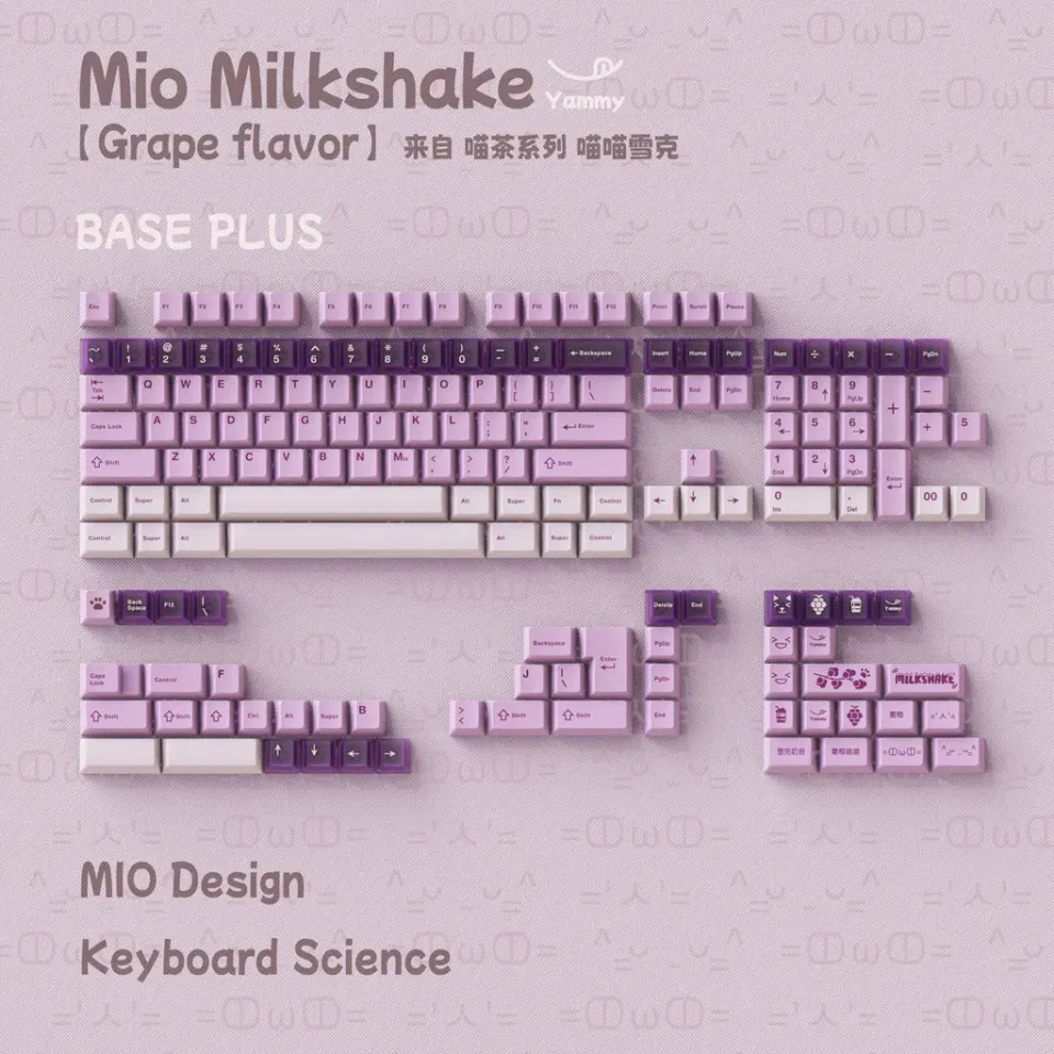 KBS Mio Milkshake keycap viola profilo Cherry