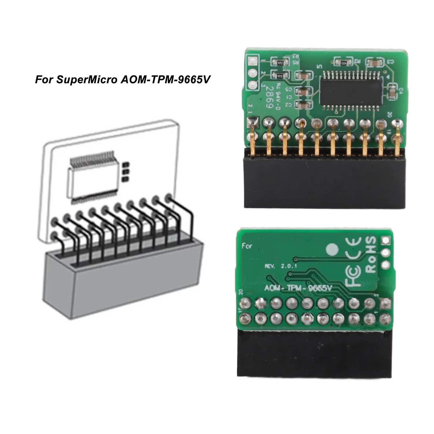 Zunate modulo TPM 2.0 20 pin verticale SuperMicro