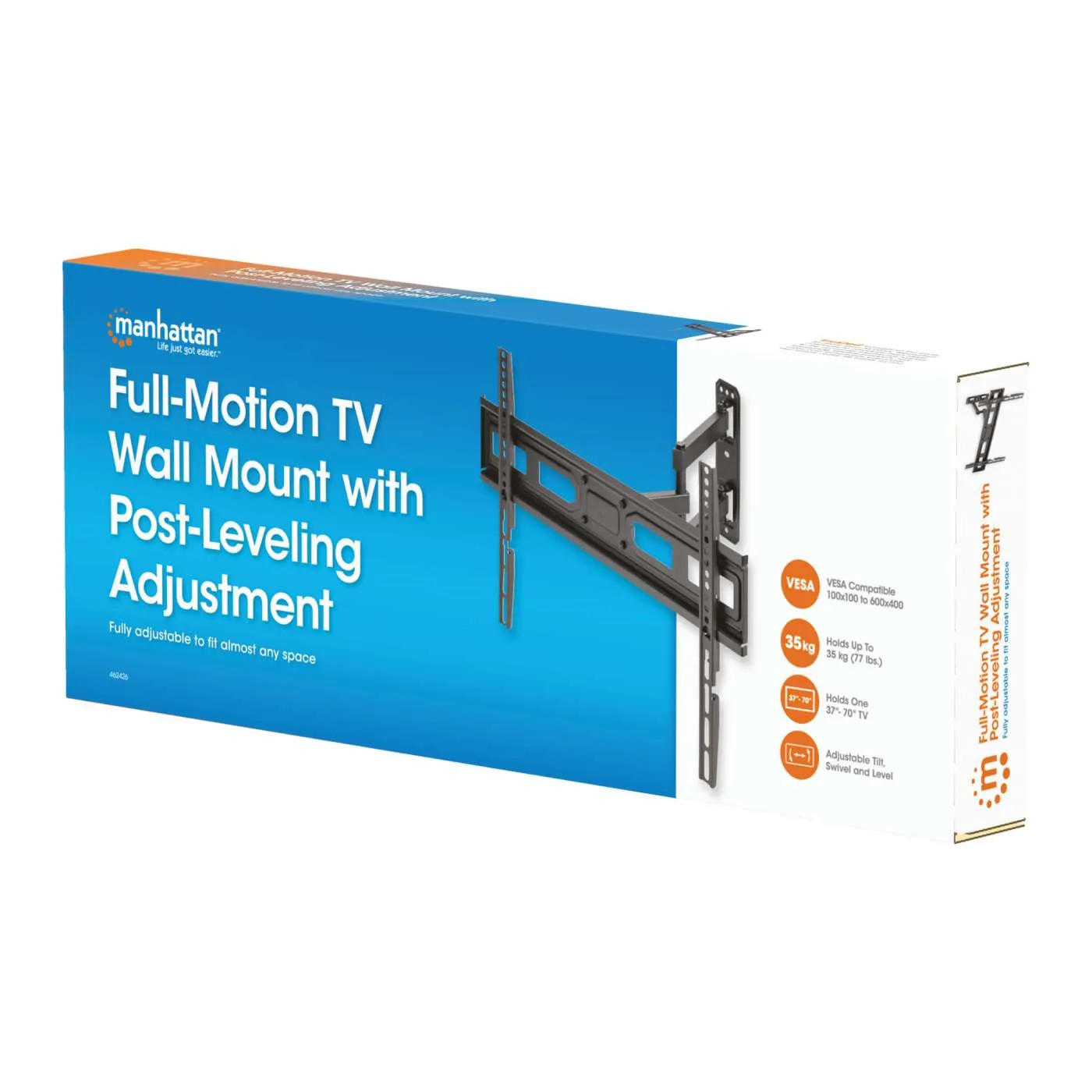 Manhattan 461337 supporto TV a muro 37-70" full-motion 35 kg