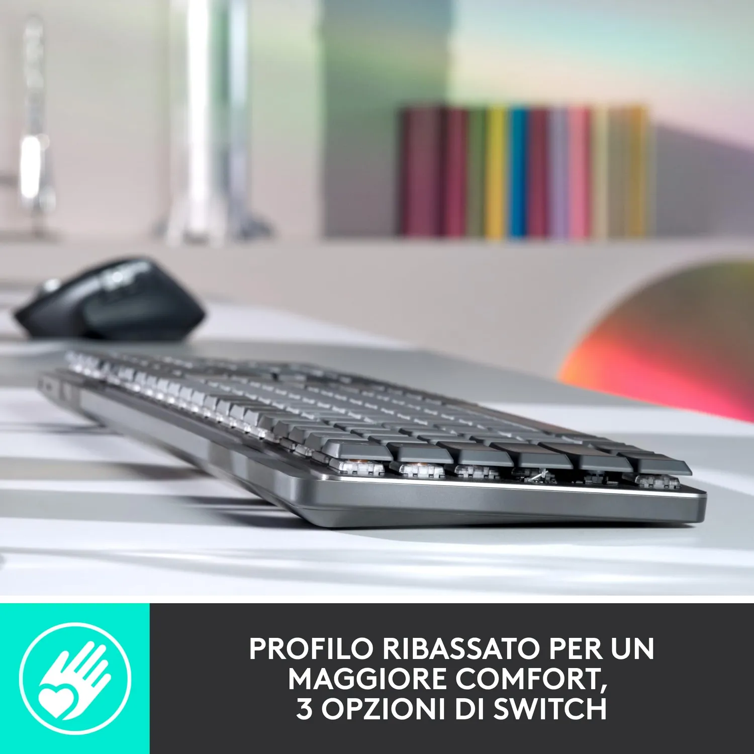 Logitech MX Mechanical tastiera wireless US retroilluminata