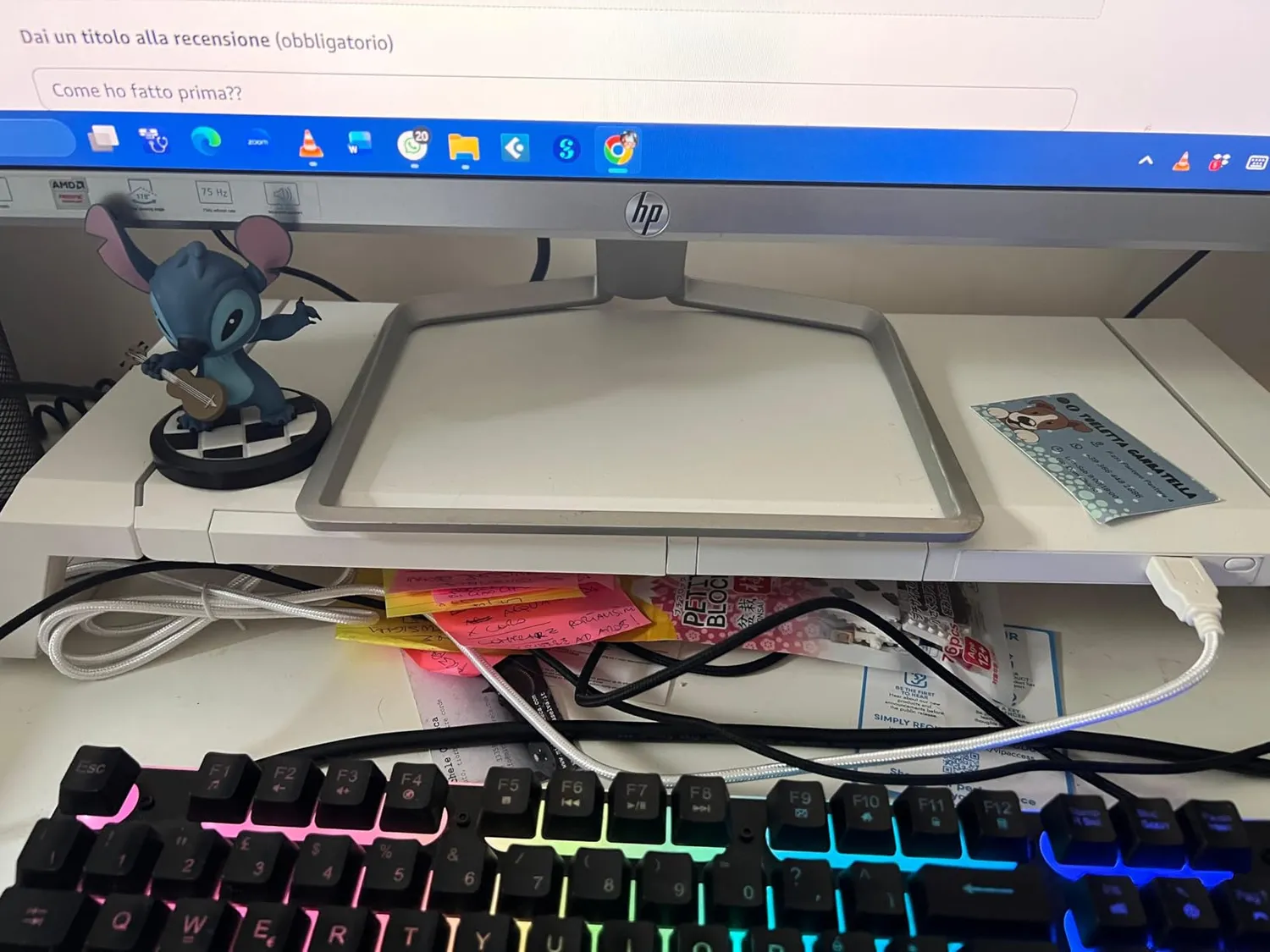Mars Gaming MGS-ONE supporto monitor RGB bianco USB