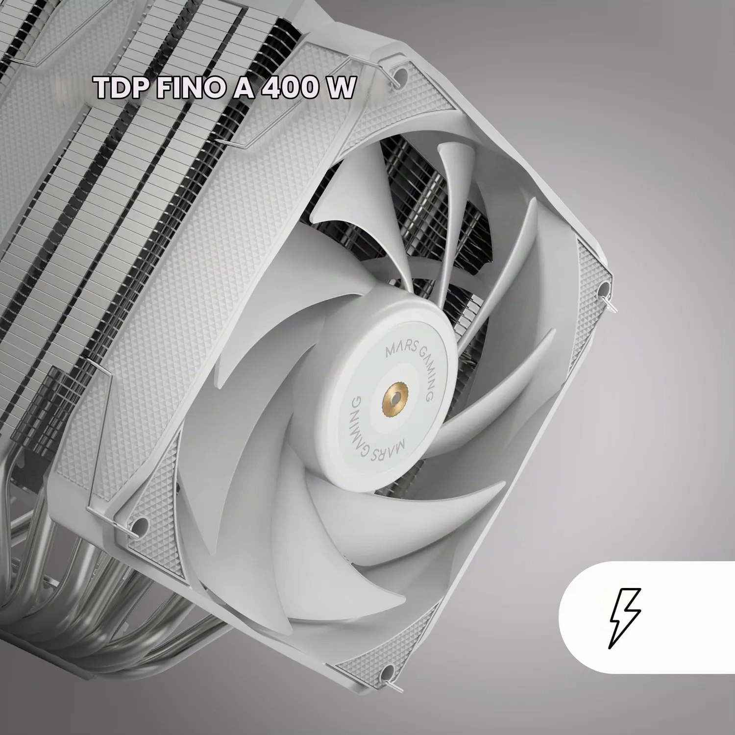 Mars Gaming MCPU-XU9W dissipatore CPU doppia torre bianco 400W