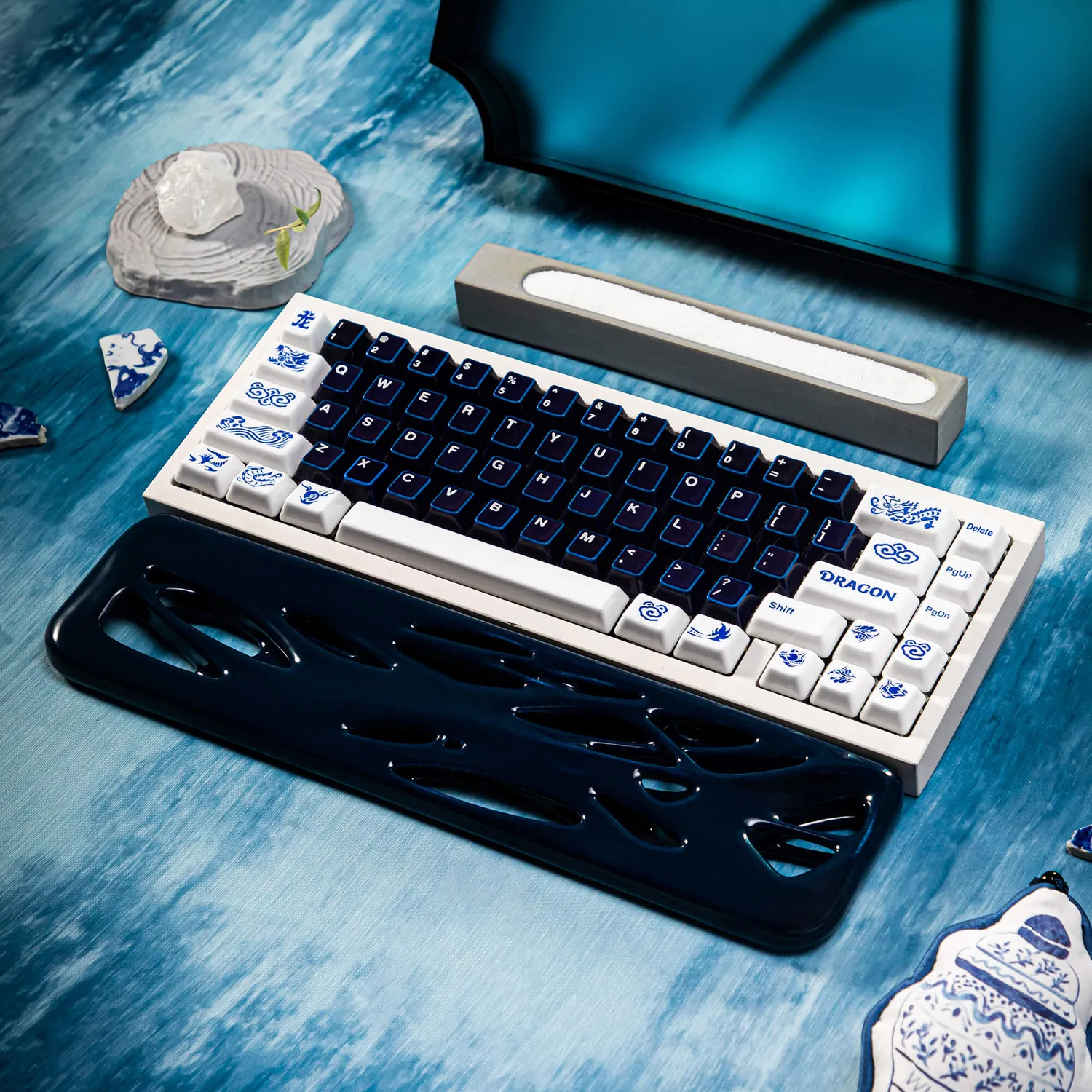 Cerakey Dragon set tasti ceramica novelty white indigo