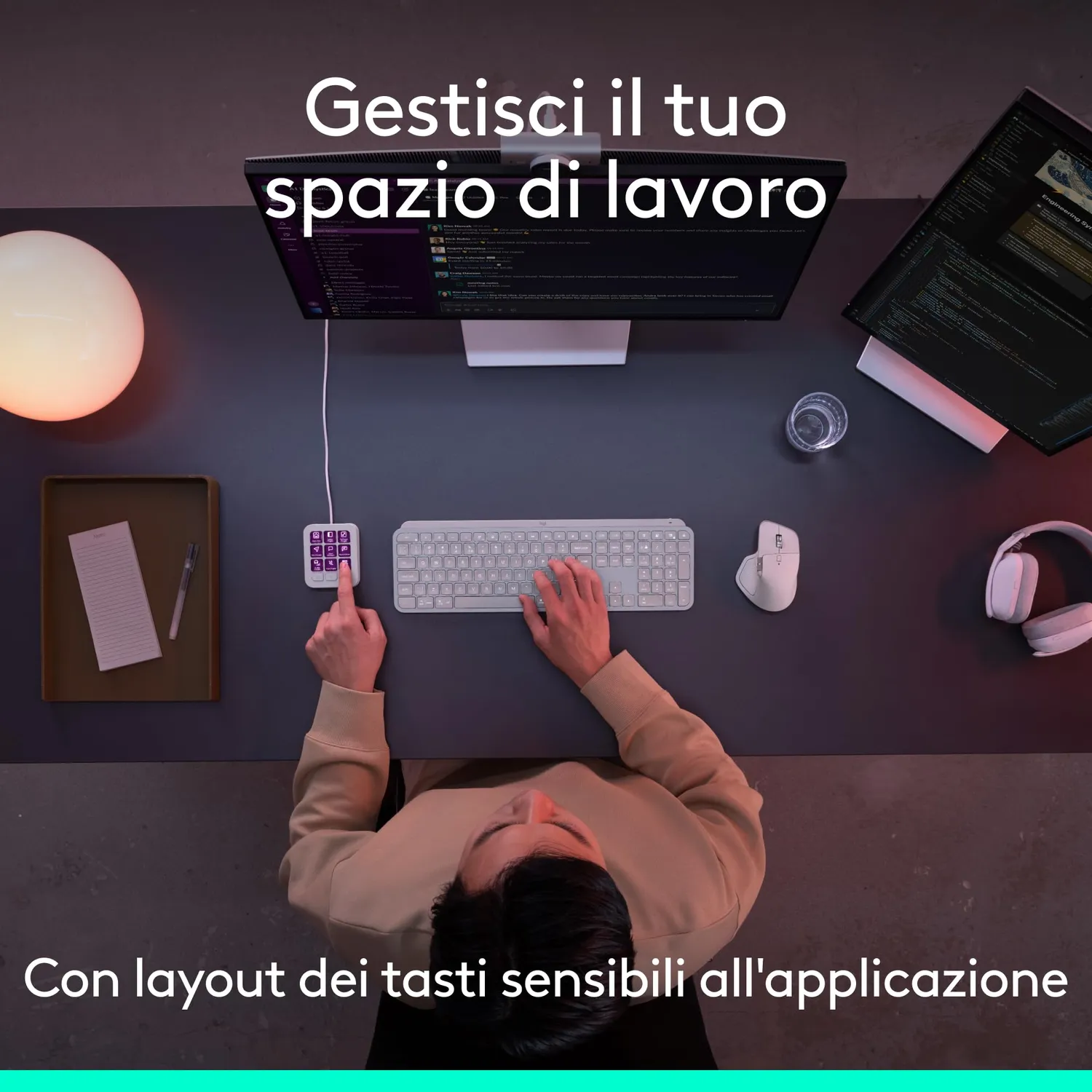 Logitech MX Keypad tastierino programmabile grigio pallido