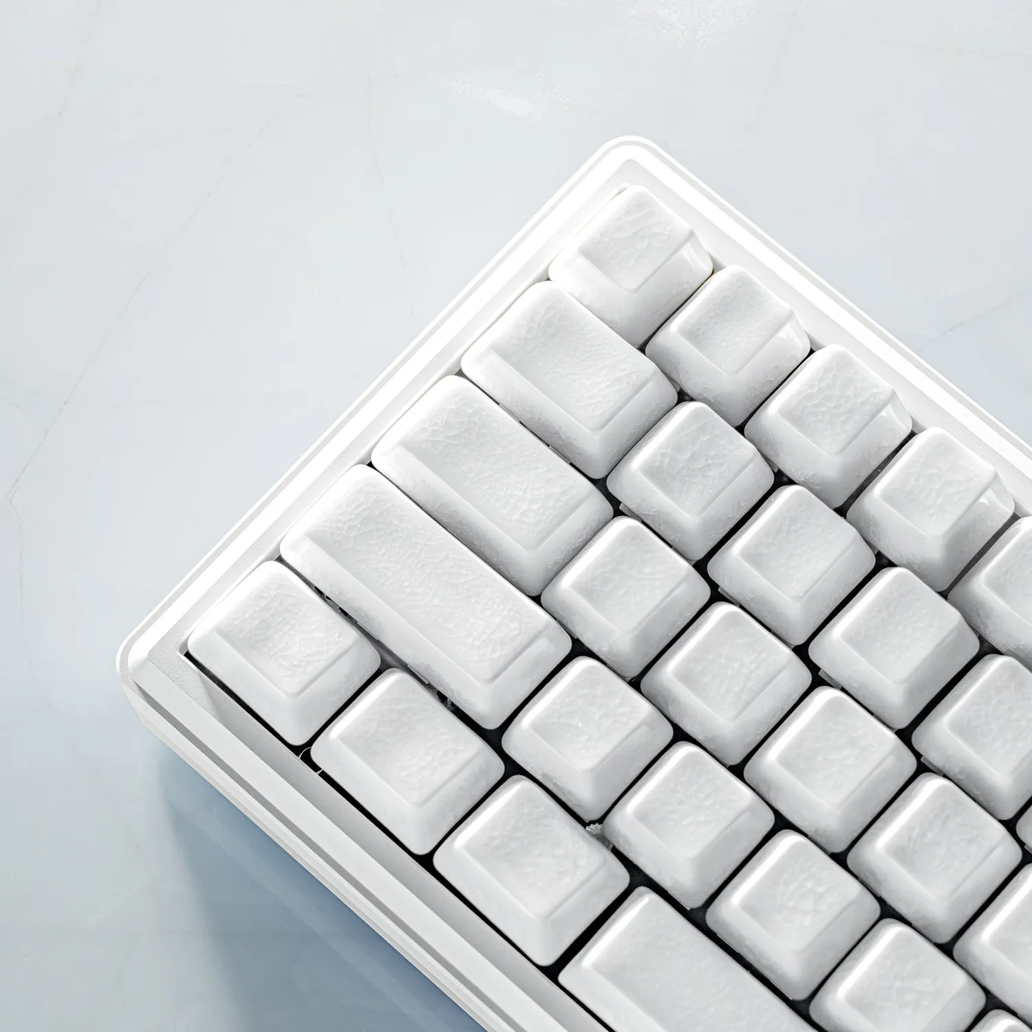Cerakey V2 Full Set keycap ceramica White Crazed 113 tasti