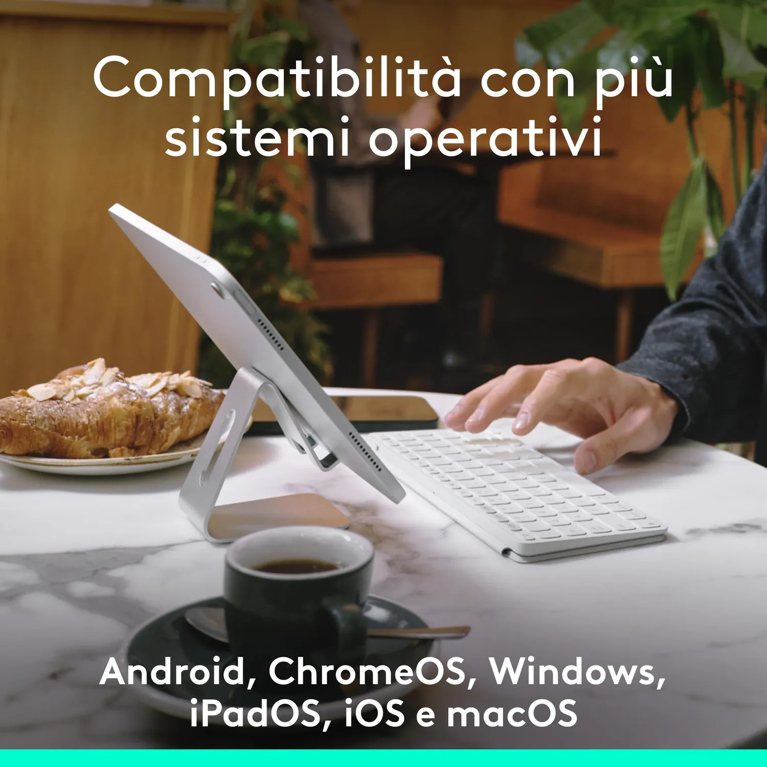 Logitech Keys-To-Go 2 tastiera tablet grigio chiaro ITA