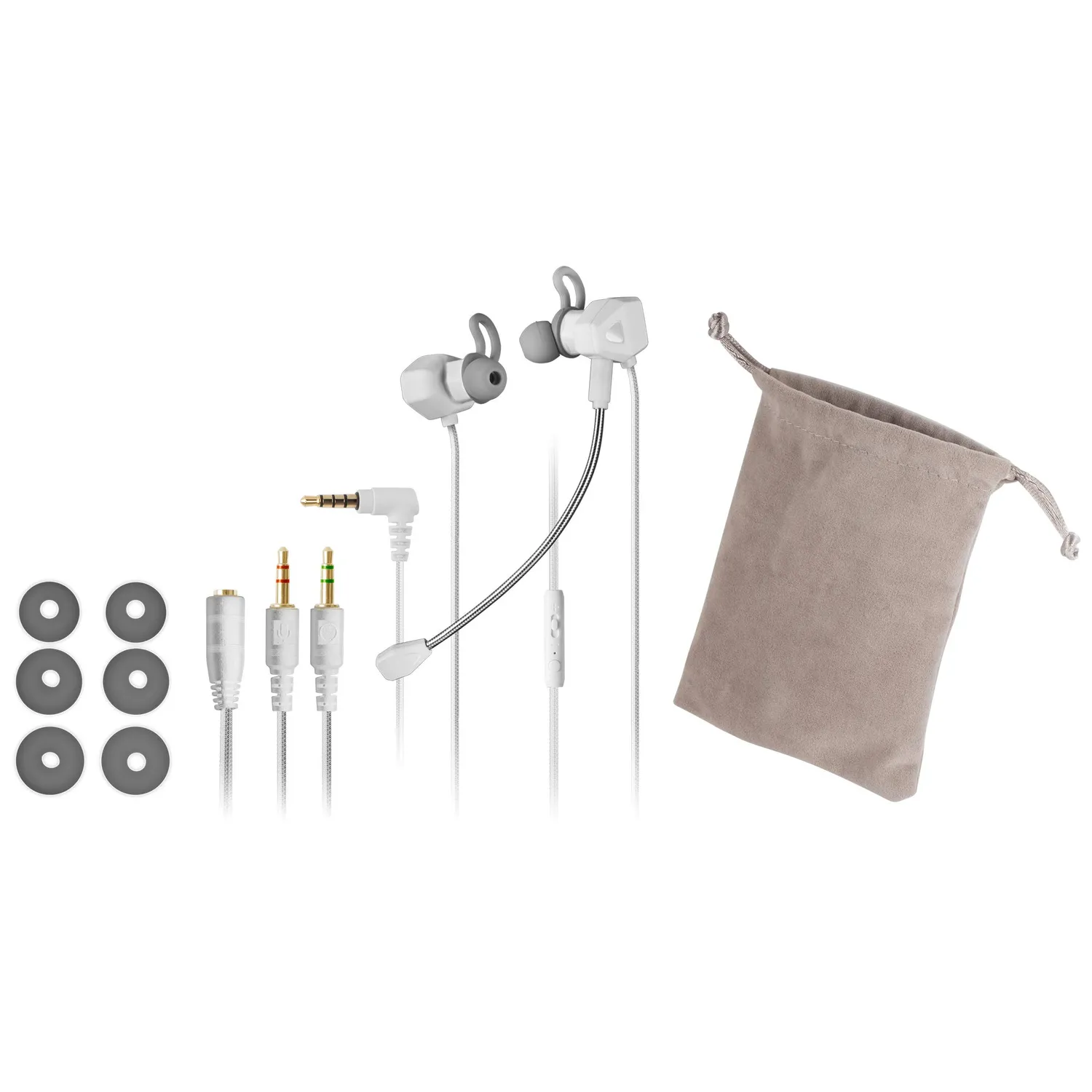 Mars Gaming MIHXW cuffie in-ear bianche gaming dual driver