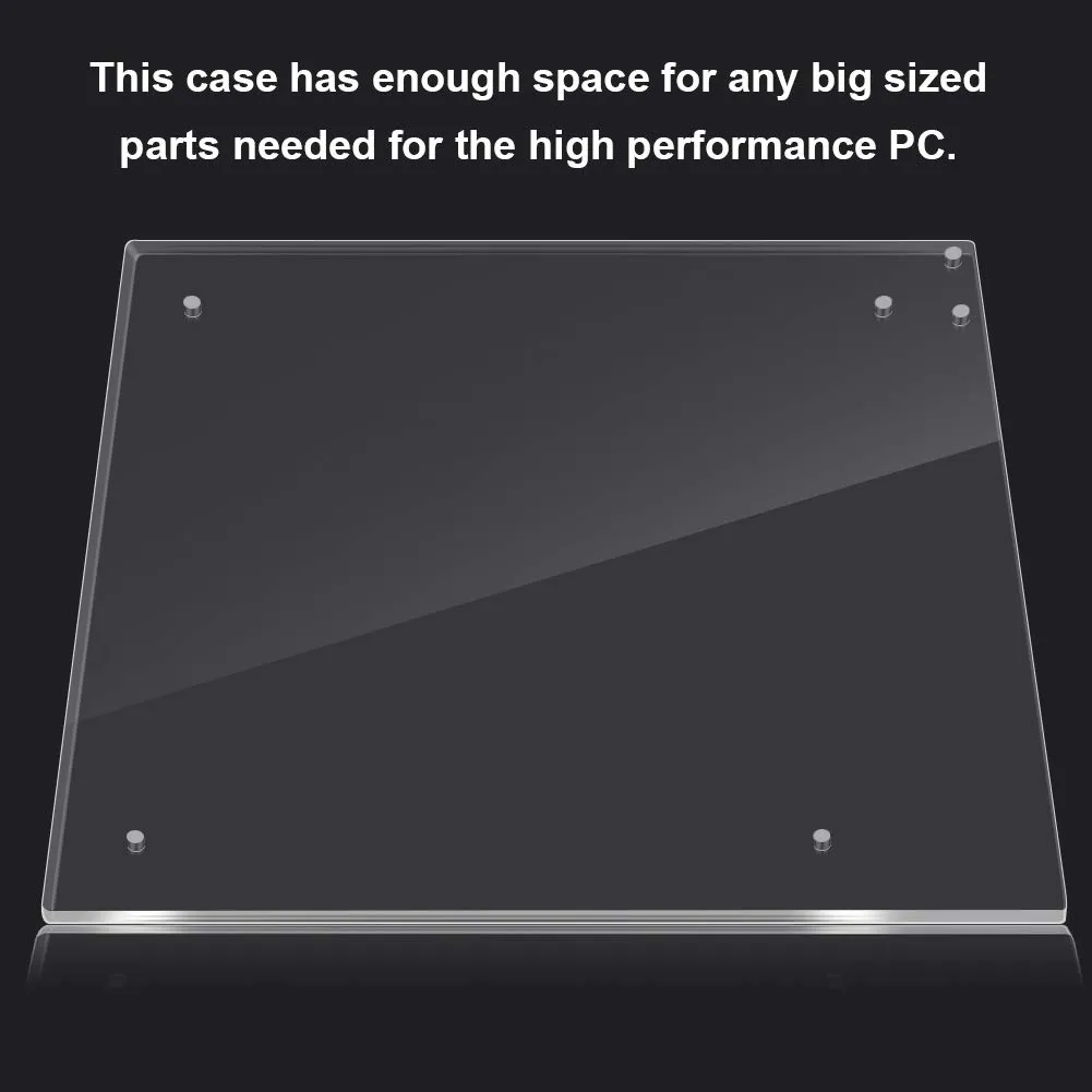 Zunate Supporto ITX Case PC Open Frame Acrilico Trasparente
