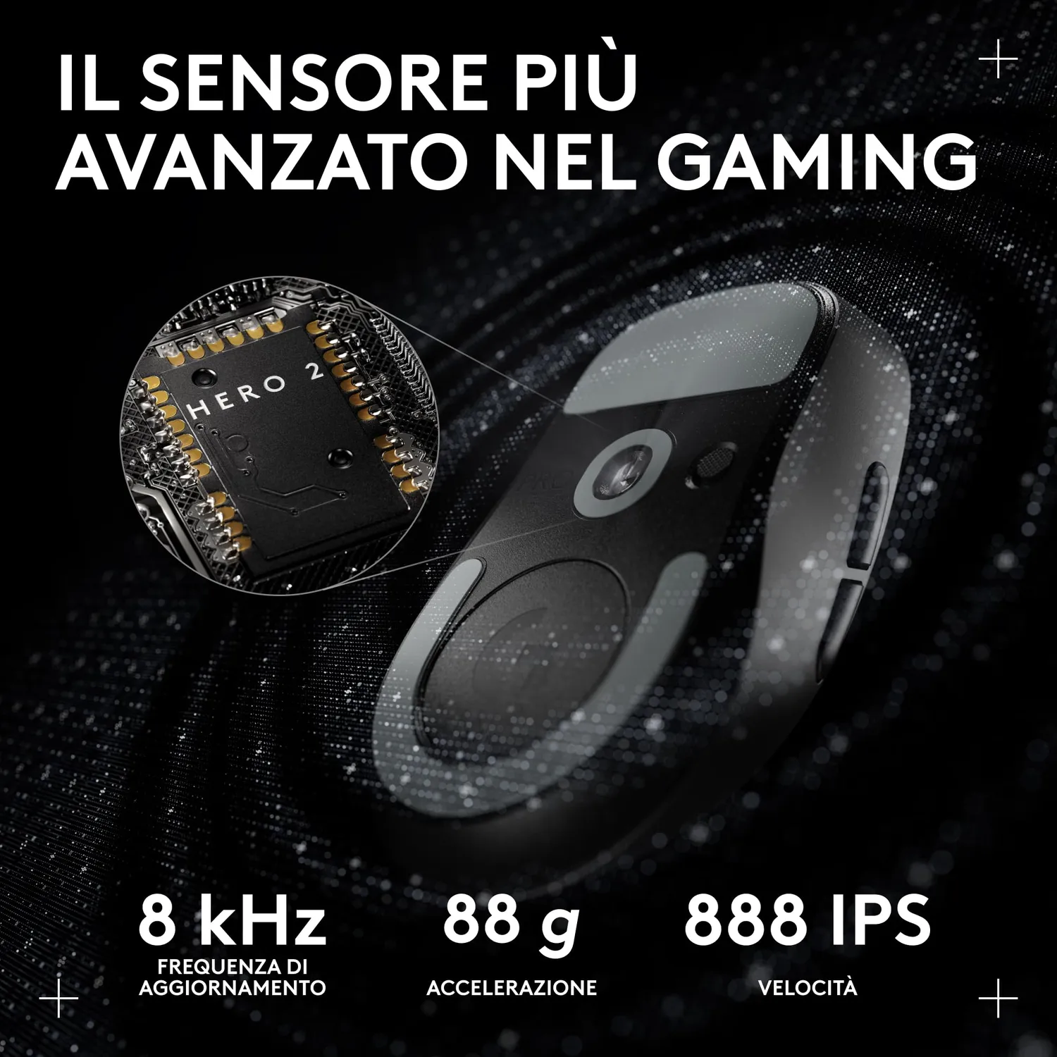 Logitech G PRO X Superlight 2c mouse gaming wireless nero