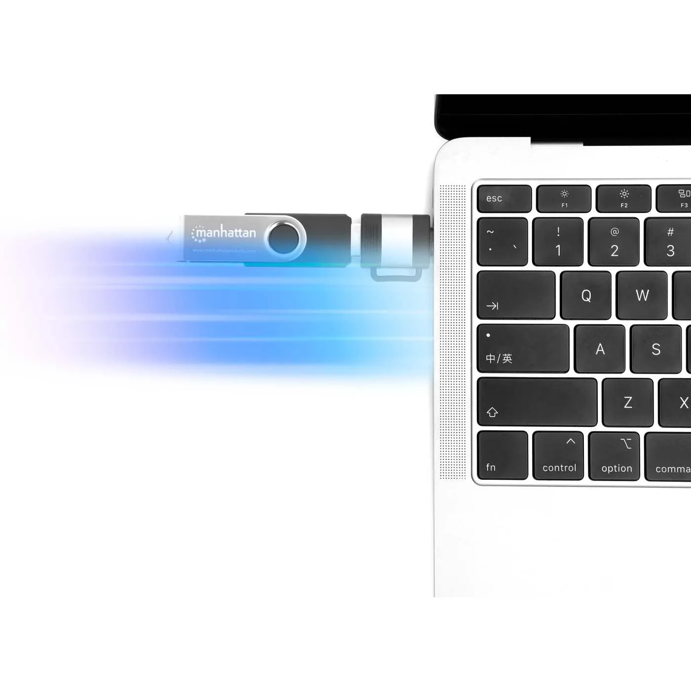 Manhattan set 2 adattatori USB-C USB-A 5Gbps 3A