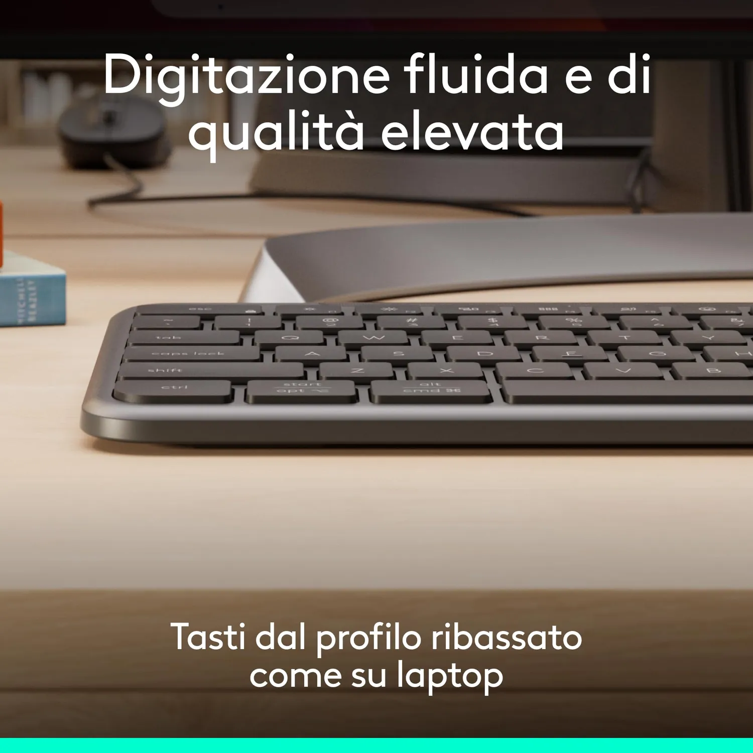 Logitech Signature Slim MK620 kit tastiera e mouse USB-C silent