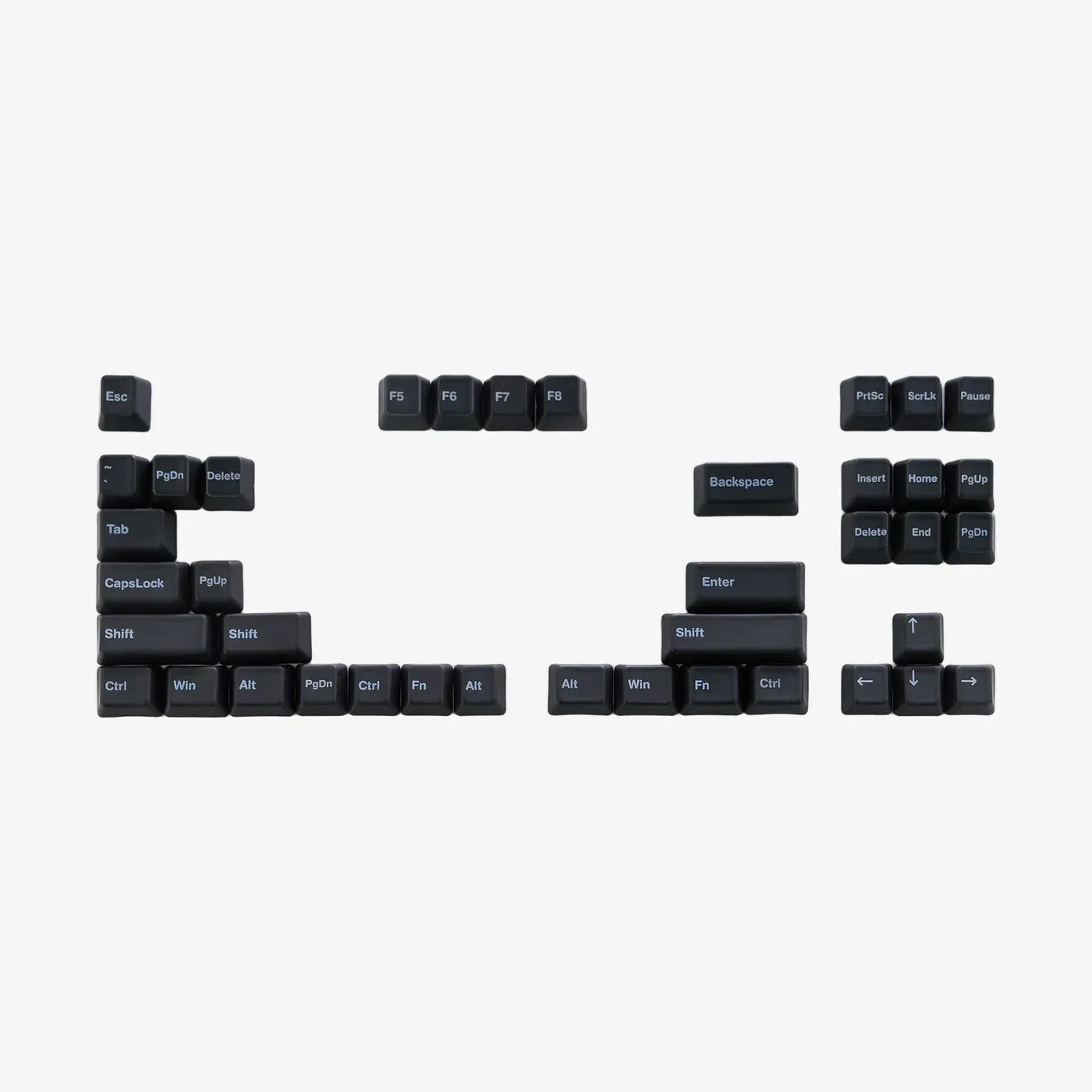 CoffeeKeys Set B TKL Matte keycaps ceramica nero 40 tasti