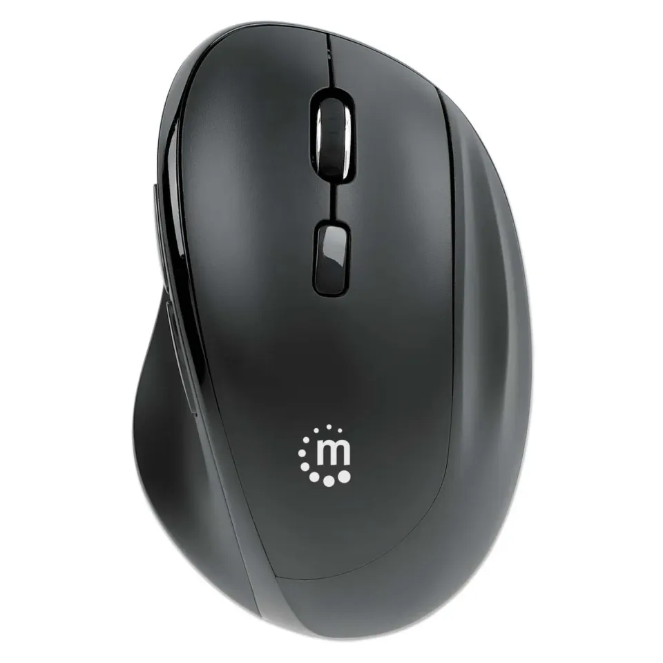 Manhattan Ergonomic Mouse Wireless 1600 DPI Nero