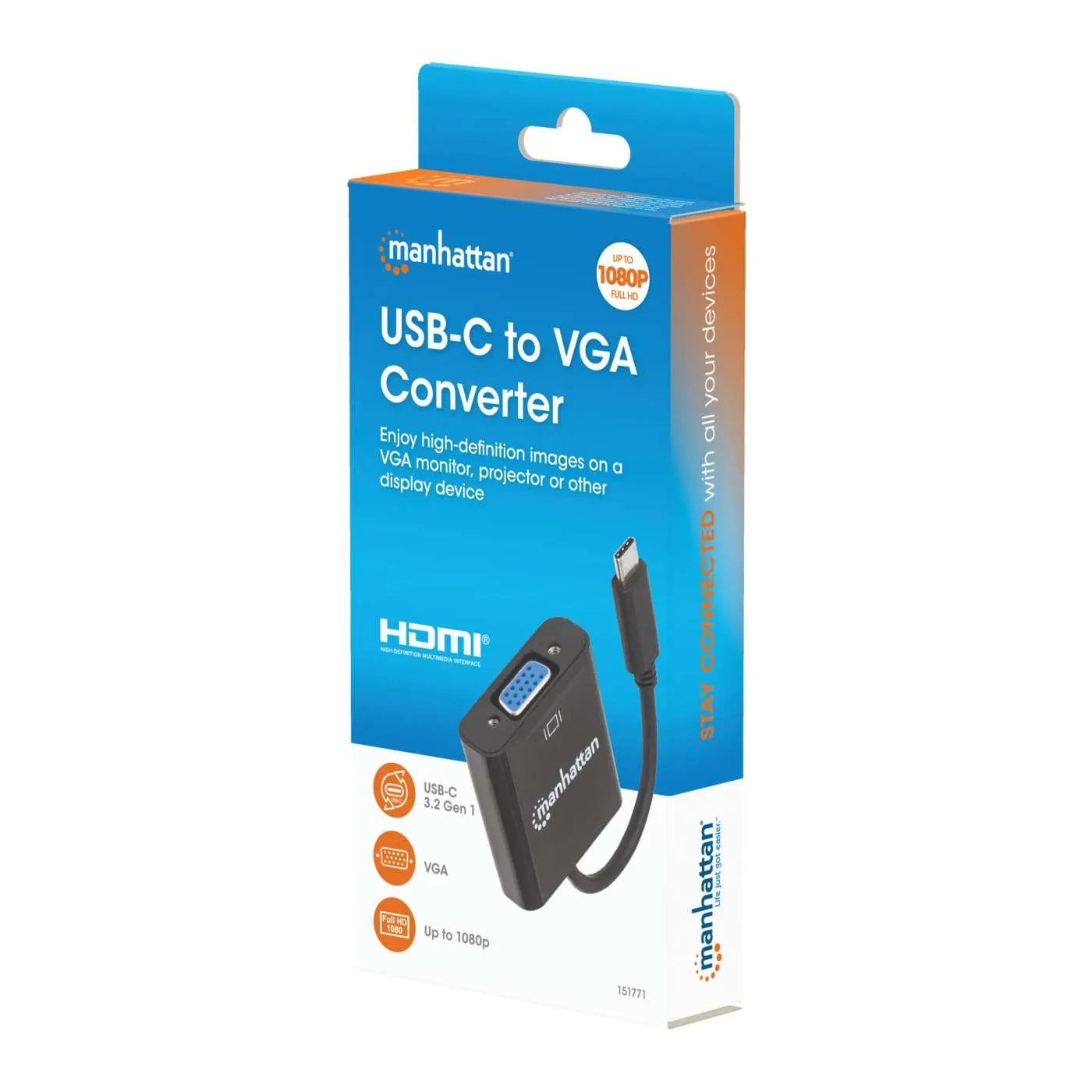 Manhattan Convertitore USB-C a VGA Full HD