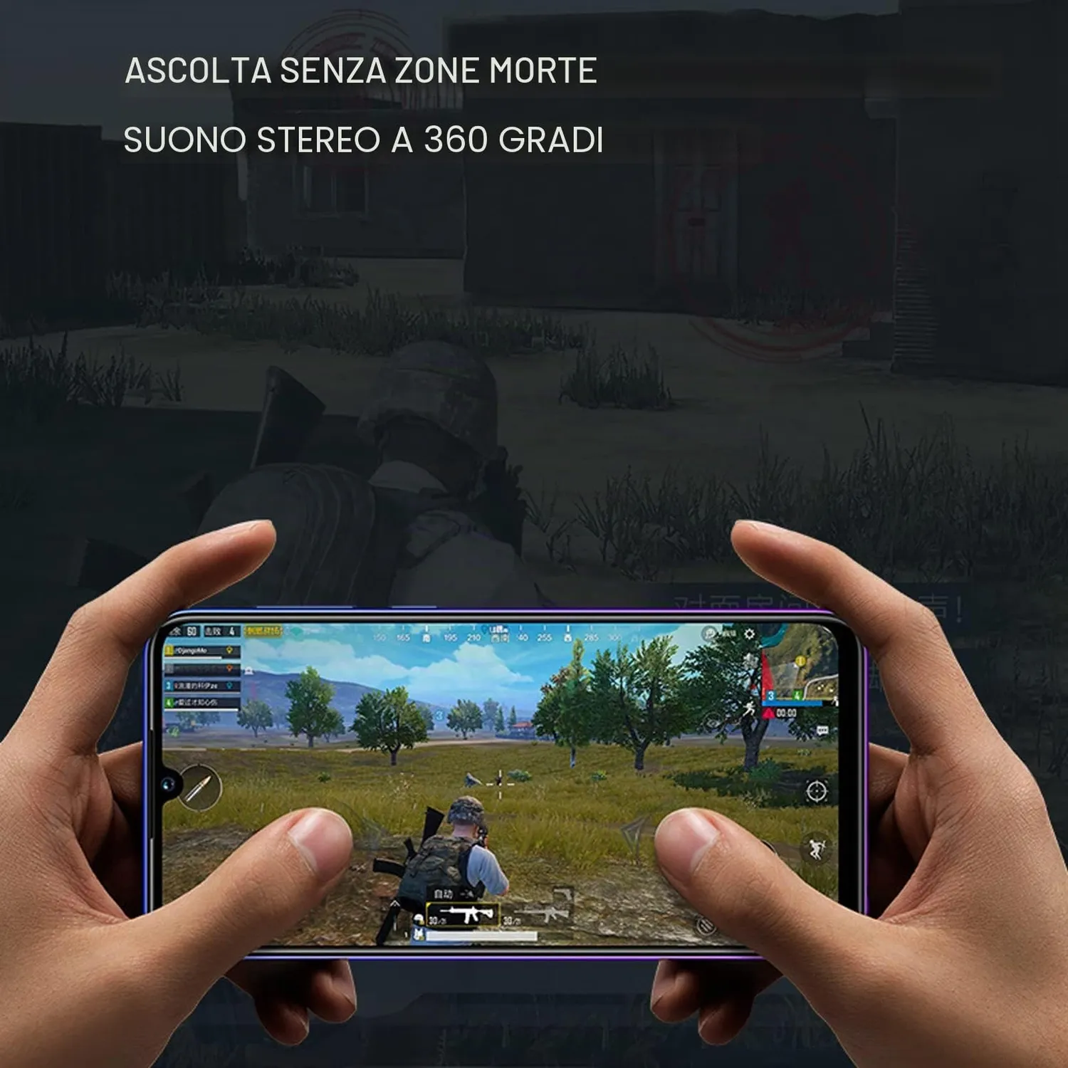 Zunate Auricolari Gaming Bluetooth 5.2 Neri 45 ms
