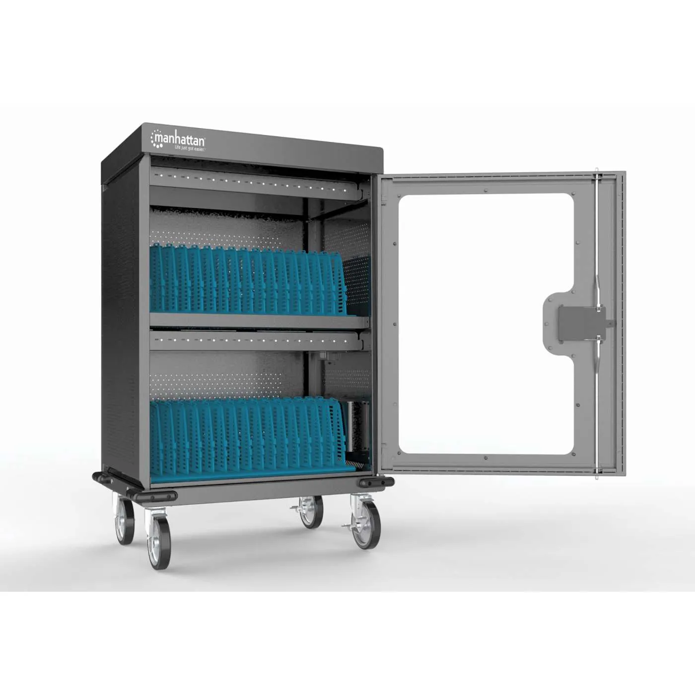 Manhattan 32-Port USB-C Carrello Ricarica 32 Posti 18W Nero