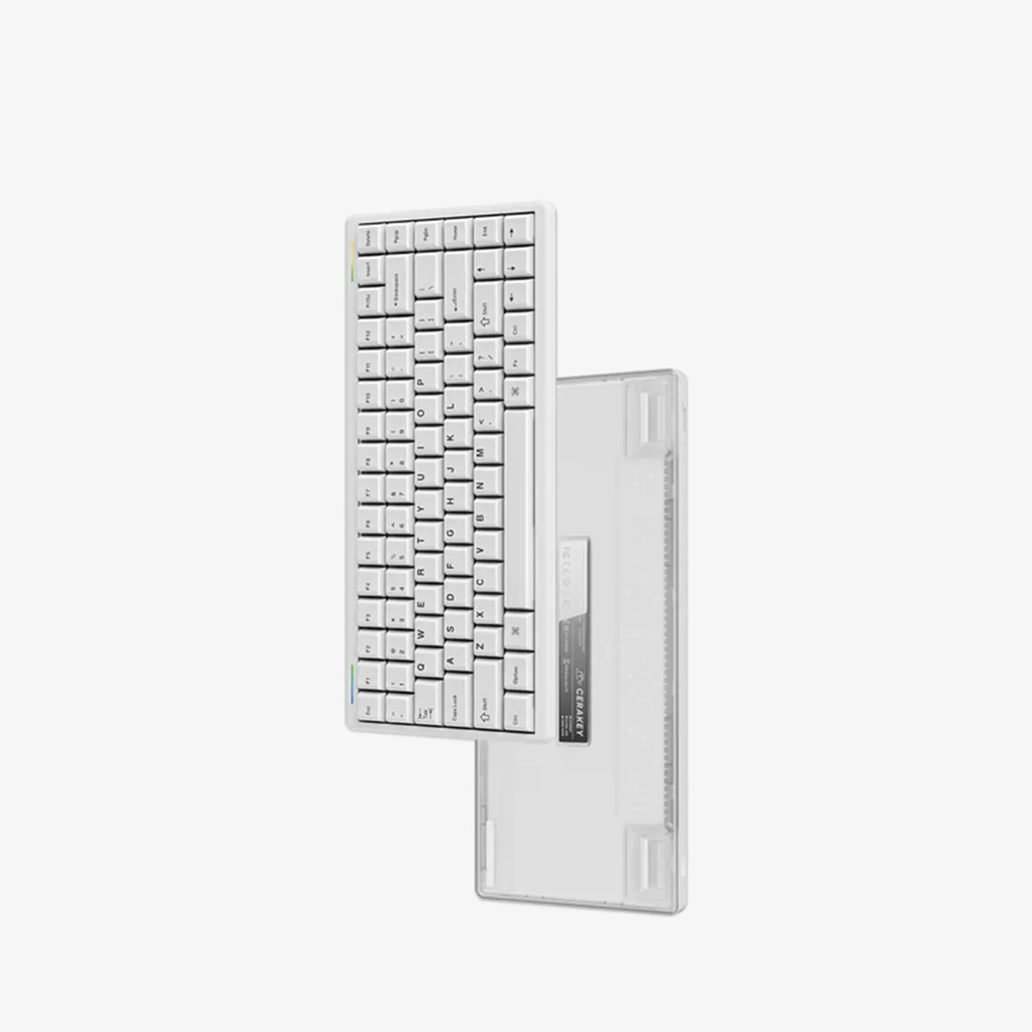 Cerakey Zen75 tastiera low-profile ceramica case bianco
