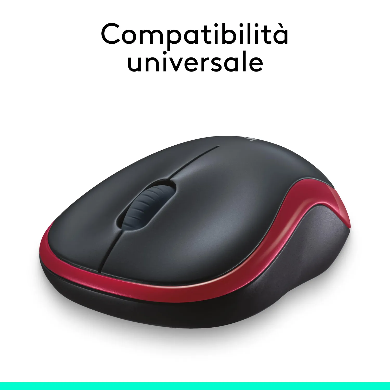 Logitech M185 mouse wireless rosso ricevitore USB 10 m