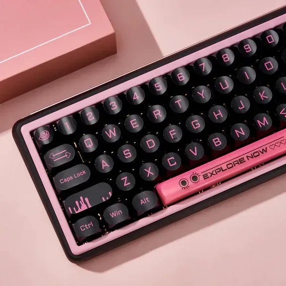 CoffeeKeys Dark Blush keycap PBT DDA 170 tasti
