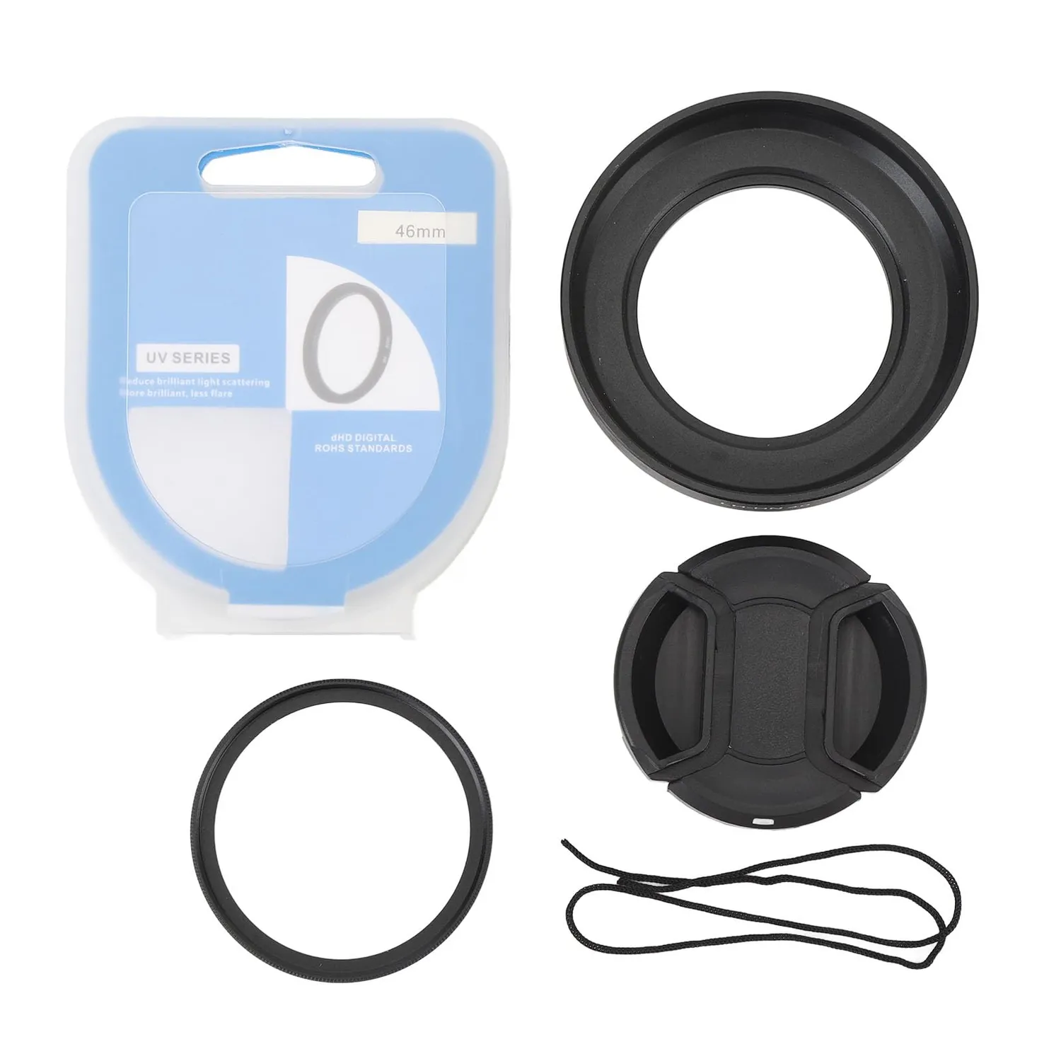 Zunate Paraluce 46mm Metallo Set Filtro UV e Tappo