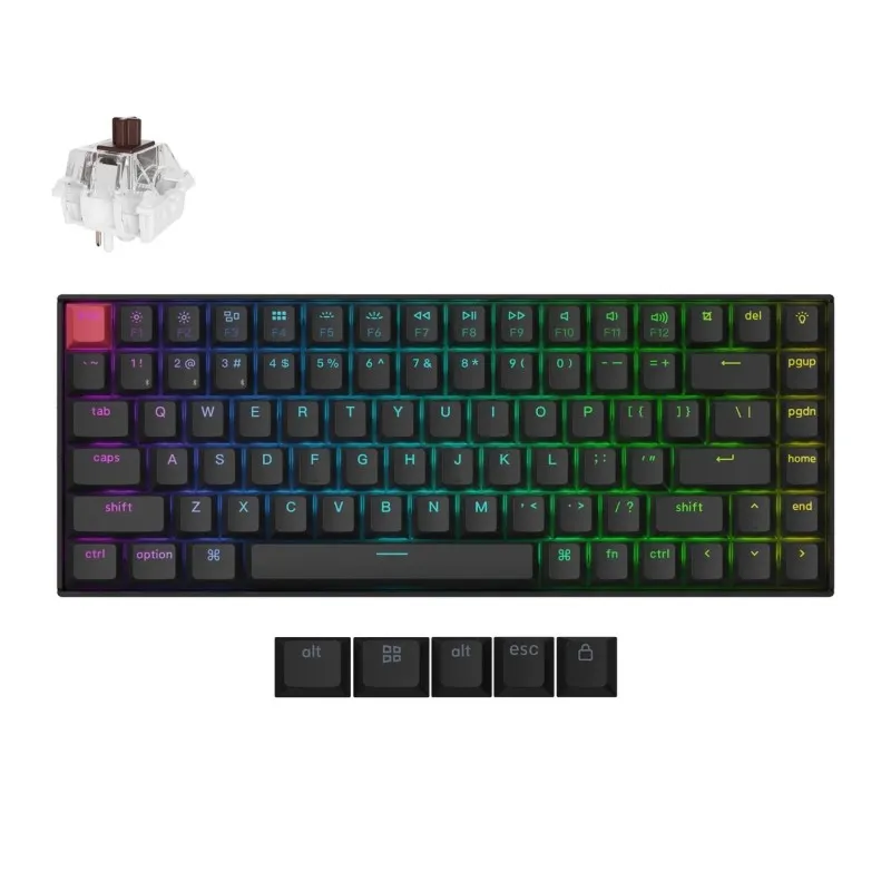 Keychron K2 V3 tastiera wireless 75% ISO-ITA Brown
