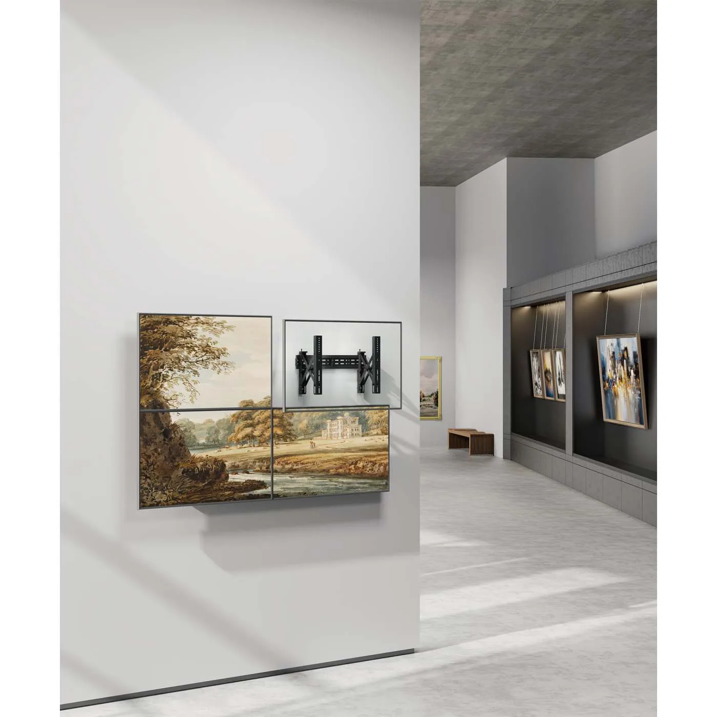 Manhattan Supporto Video Wall Pop-Out Tilt fino a 70kg