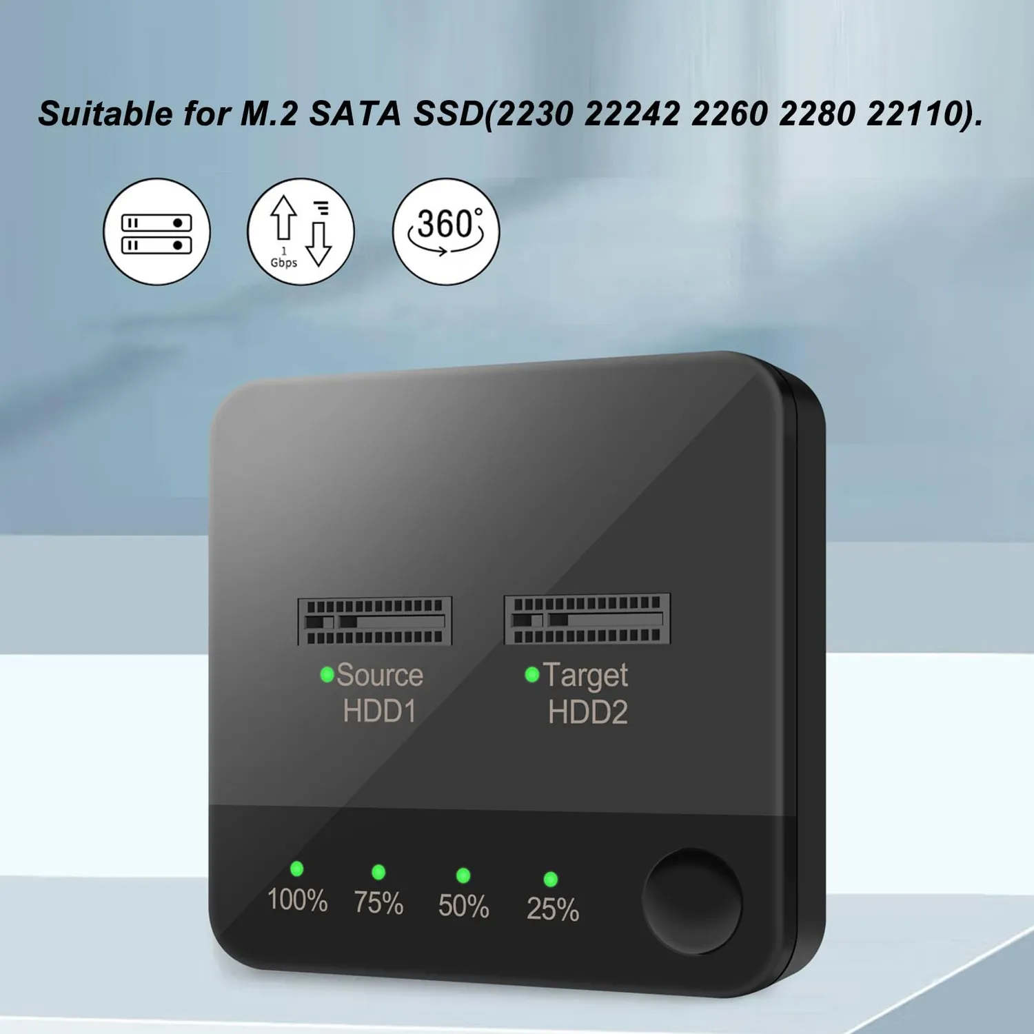 Zunate duplicatore SSD M.2 SATA dual bay Type-C