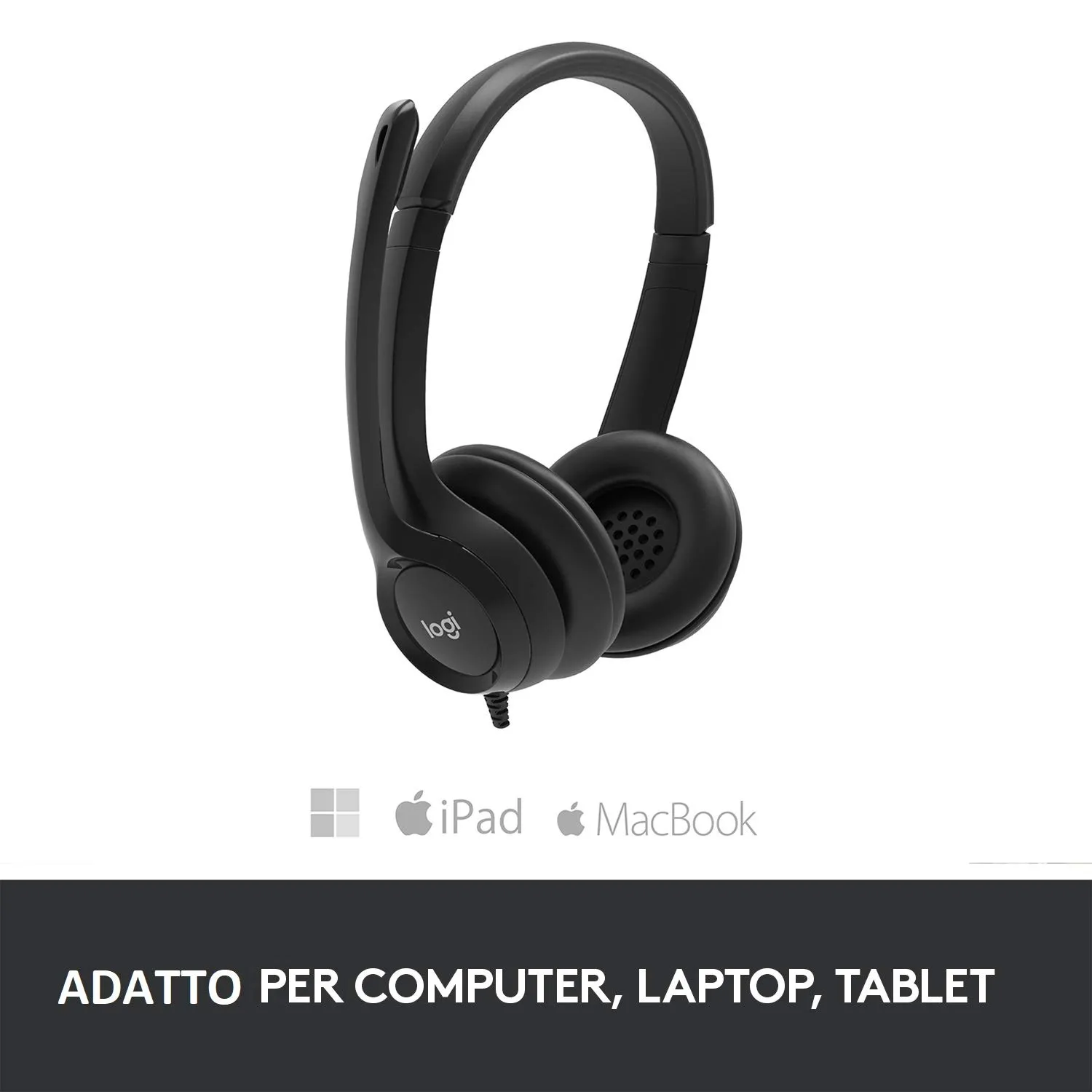 Logitech Education cuffie cablate USB con microfono 85dB