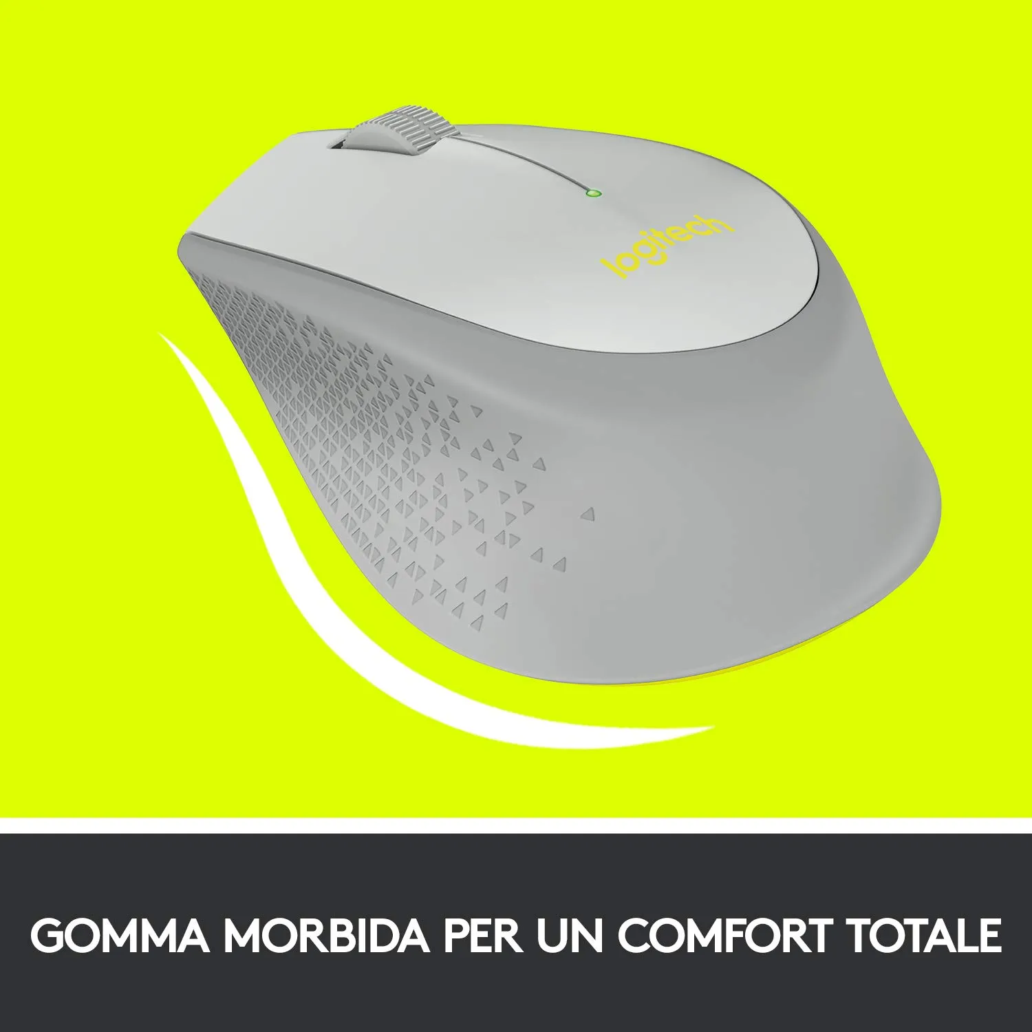 Logitech M320 Mouse Wireless Argento 3 Tasti Silenzioso
