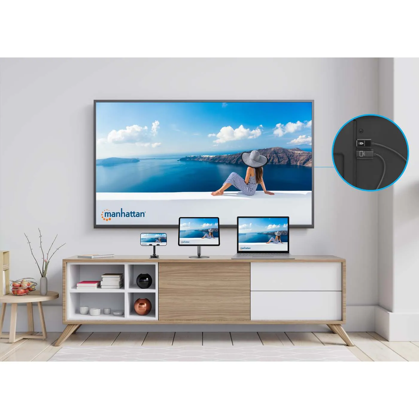 Manhattan Kit HDMI Wireless 1080p con 4 trasmettitori USB-C