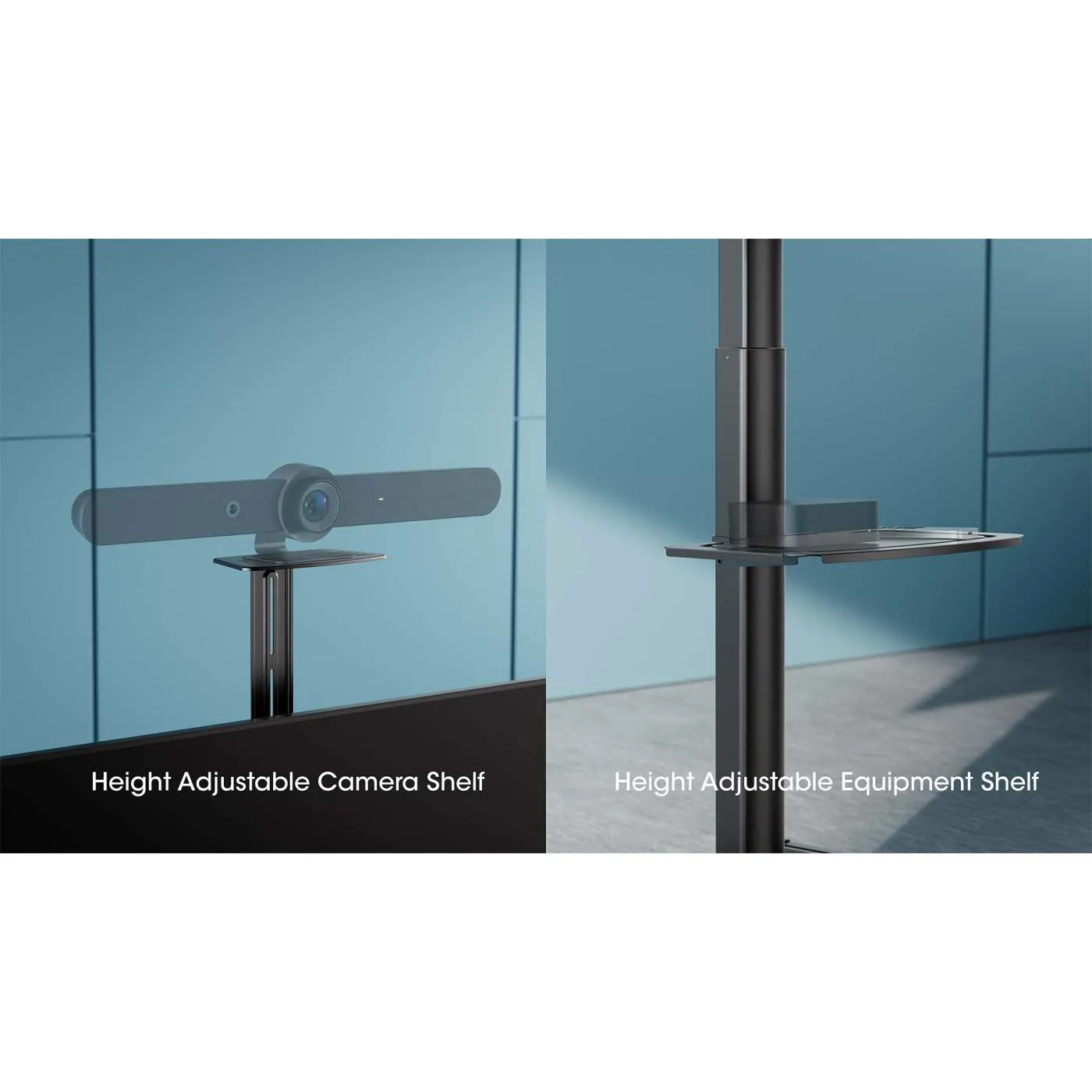 Manhattan Carrello TV 37-86" 70 kg nero regolabile