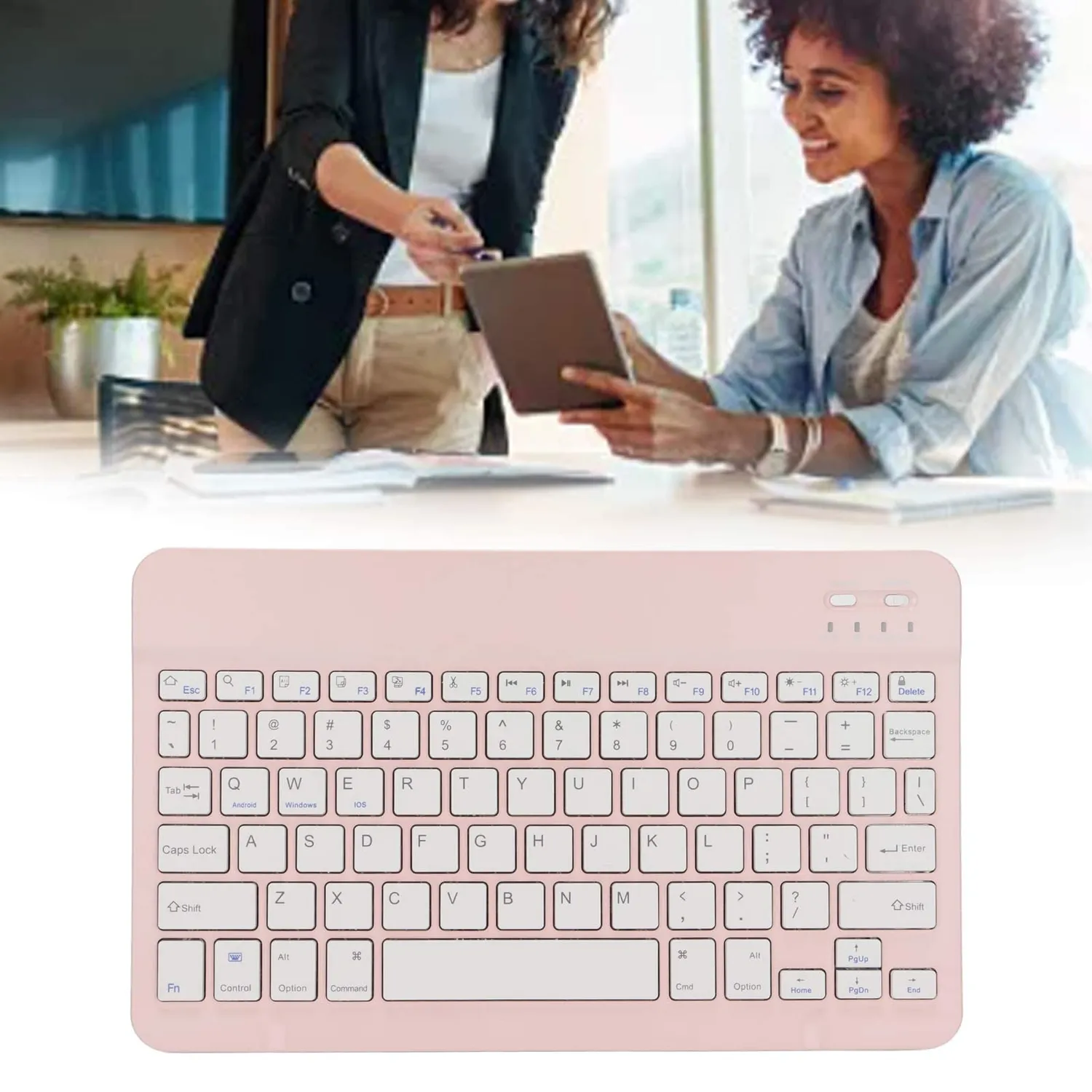 Zunate tastiera Bluetooth wireless rosa mini 40h
