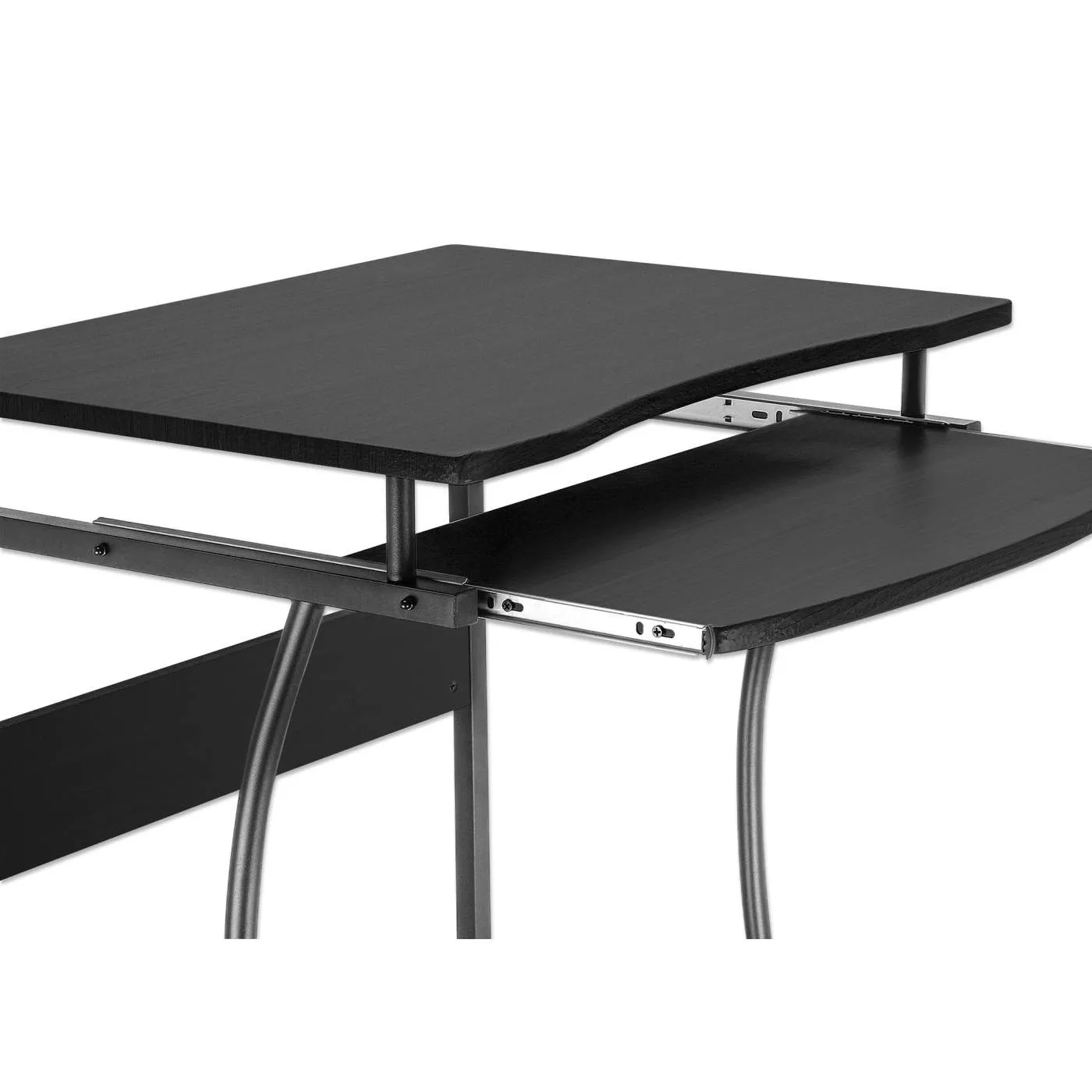 Manhattan Scrivania Compatta 60x48 cm con Tastiera Ruote
