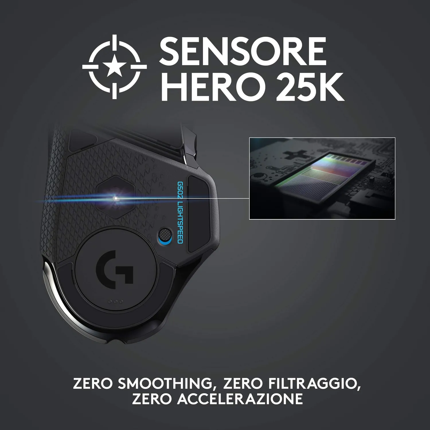 Logitech G G502 Lightspeed mouse gaming wireless 25K