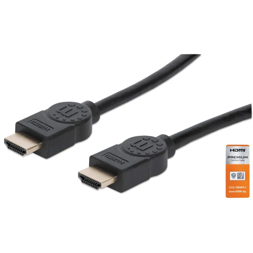 Manhattan Cavo HDMI 4K 1m Nero Premium 18 Gbps