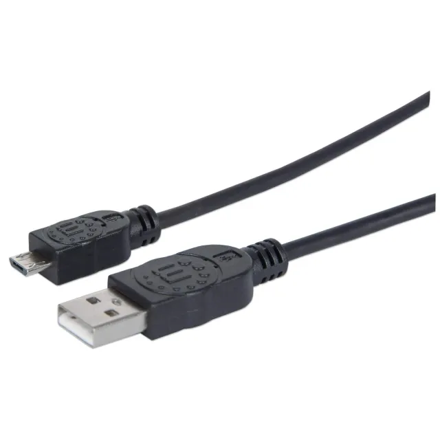 Manhattan Cavo USB Micro-B 1,8m Nero Hi-Speed