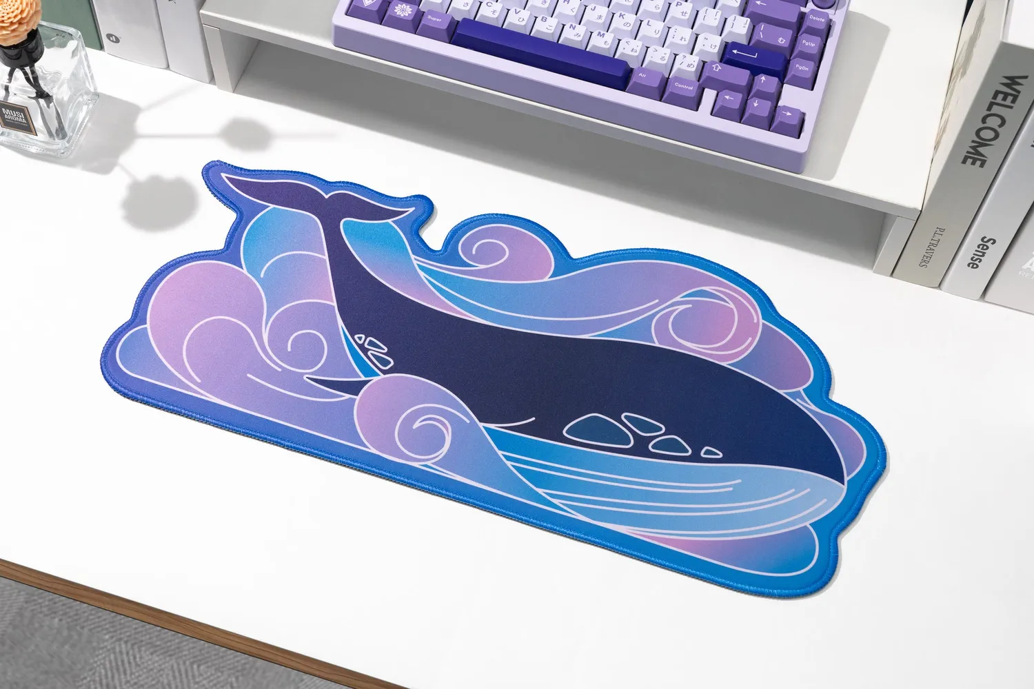 CoffeeKeys Whale tappetino deskmat Large blu 900x400