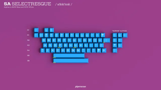 SA Selectresque keycap ABS double-shot Alphas