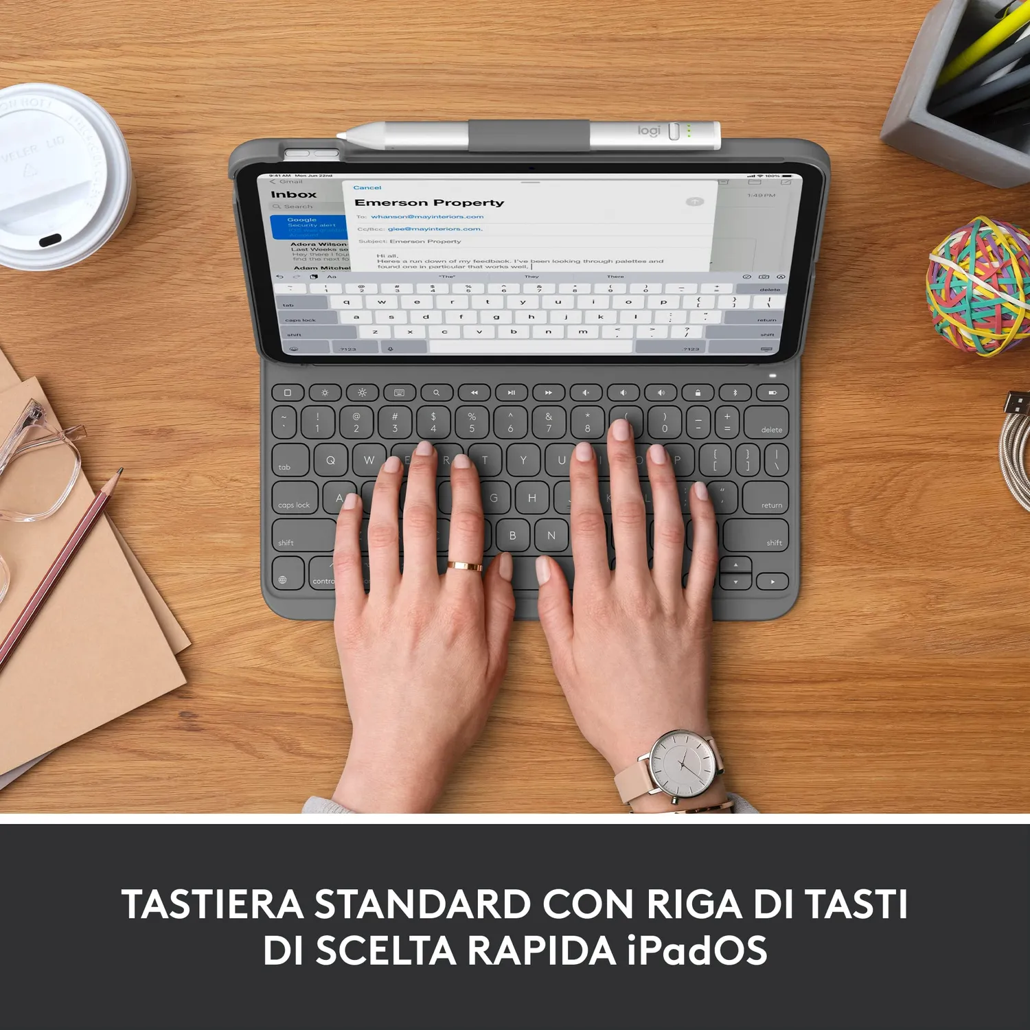 Logitech Slim Folio custodia tastiera iPad 10a gen ITA
