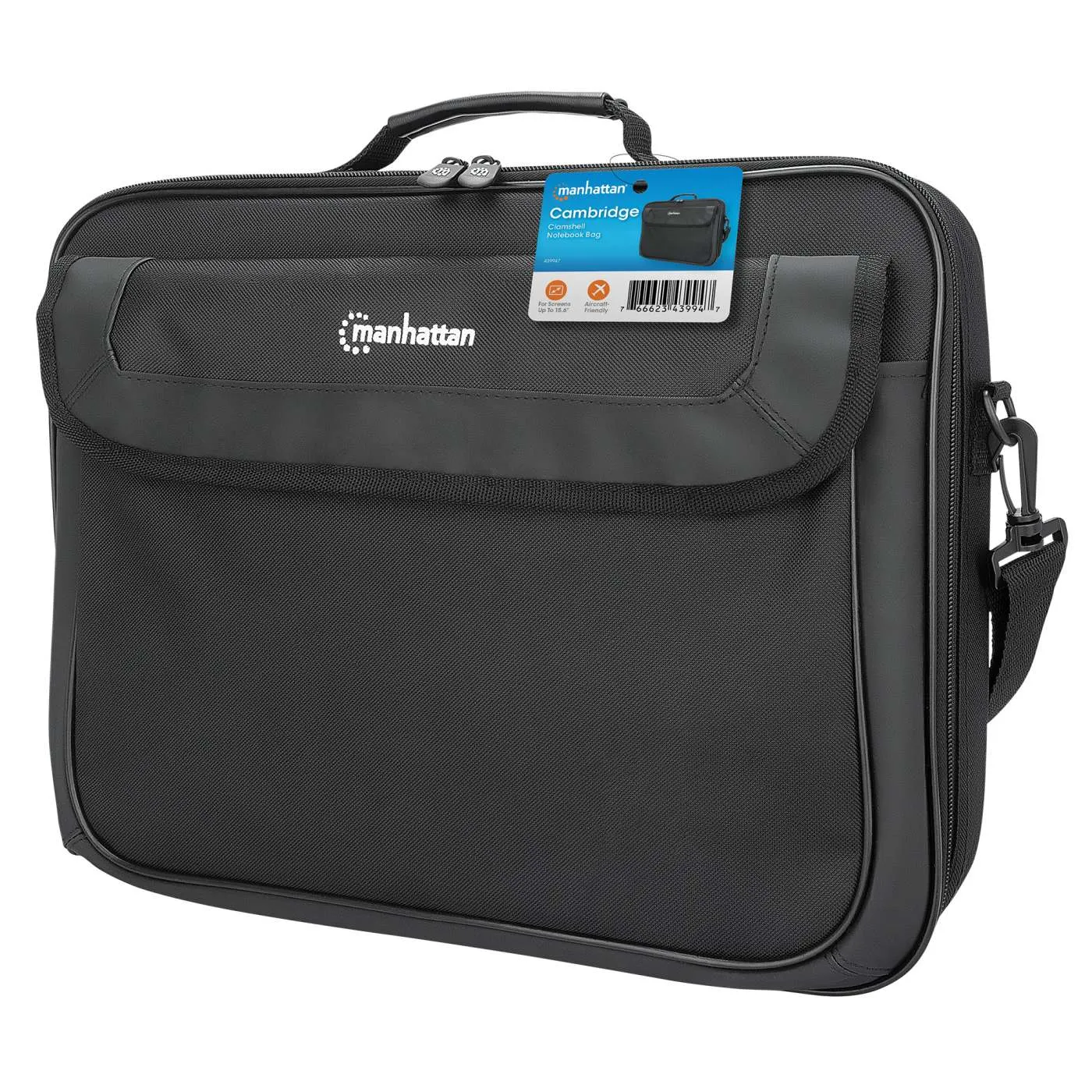 Manhattan Cambridge Borsa Notebook 15.6" Nera Clamshell
