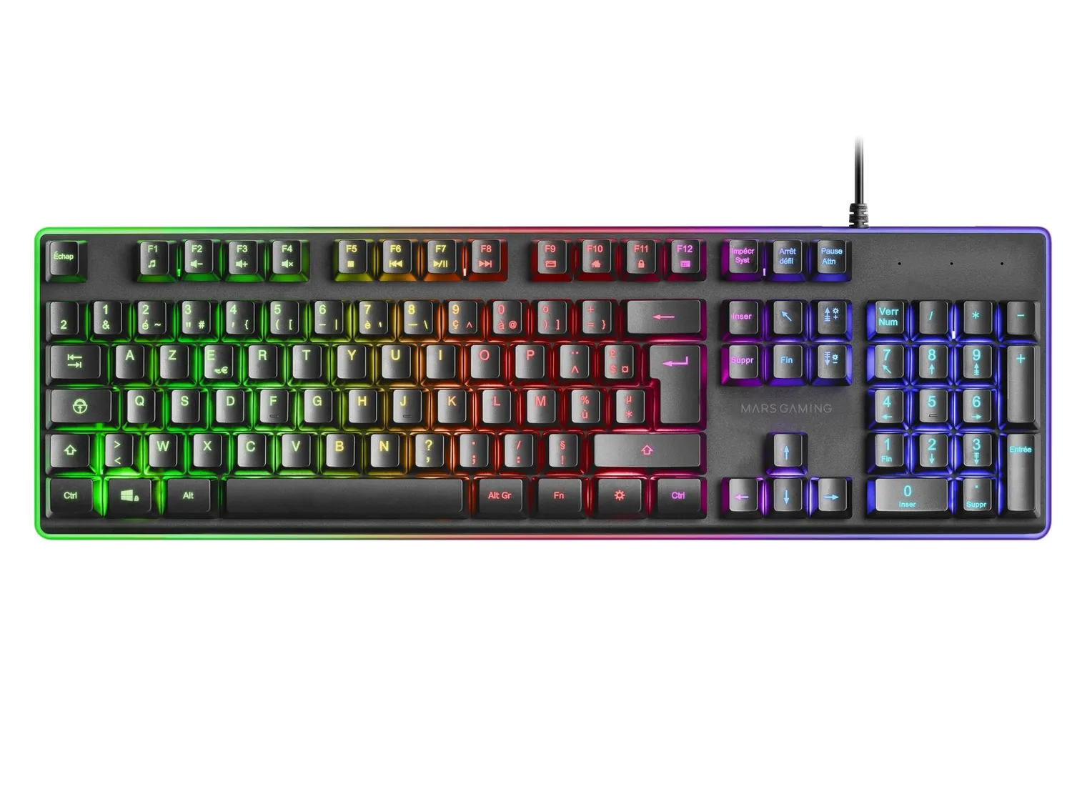 Mars Gaming MCPXBFR combo tastiera mouse tappetino FR nero