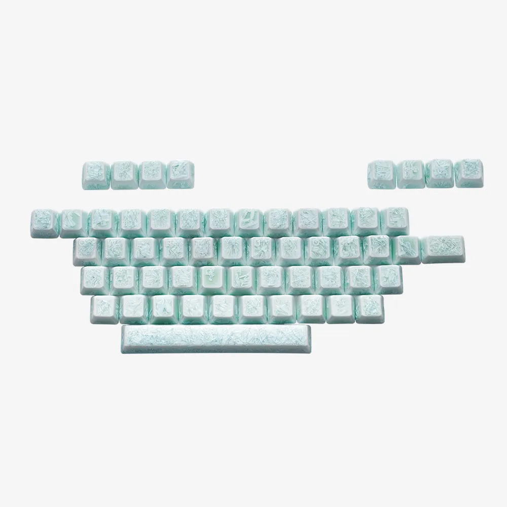 Cerakey A SET-ALPHA PLUS-Ice Crystal-V4 keycap White