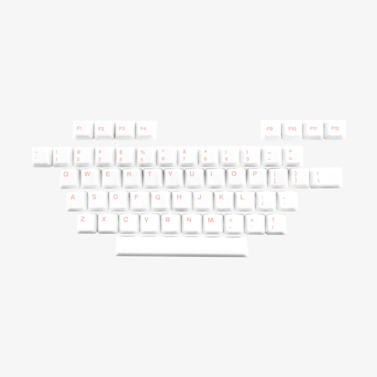 Cerakey A Set-Alpha Plus keycap ceramica set base bianco