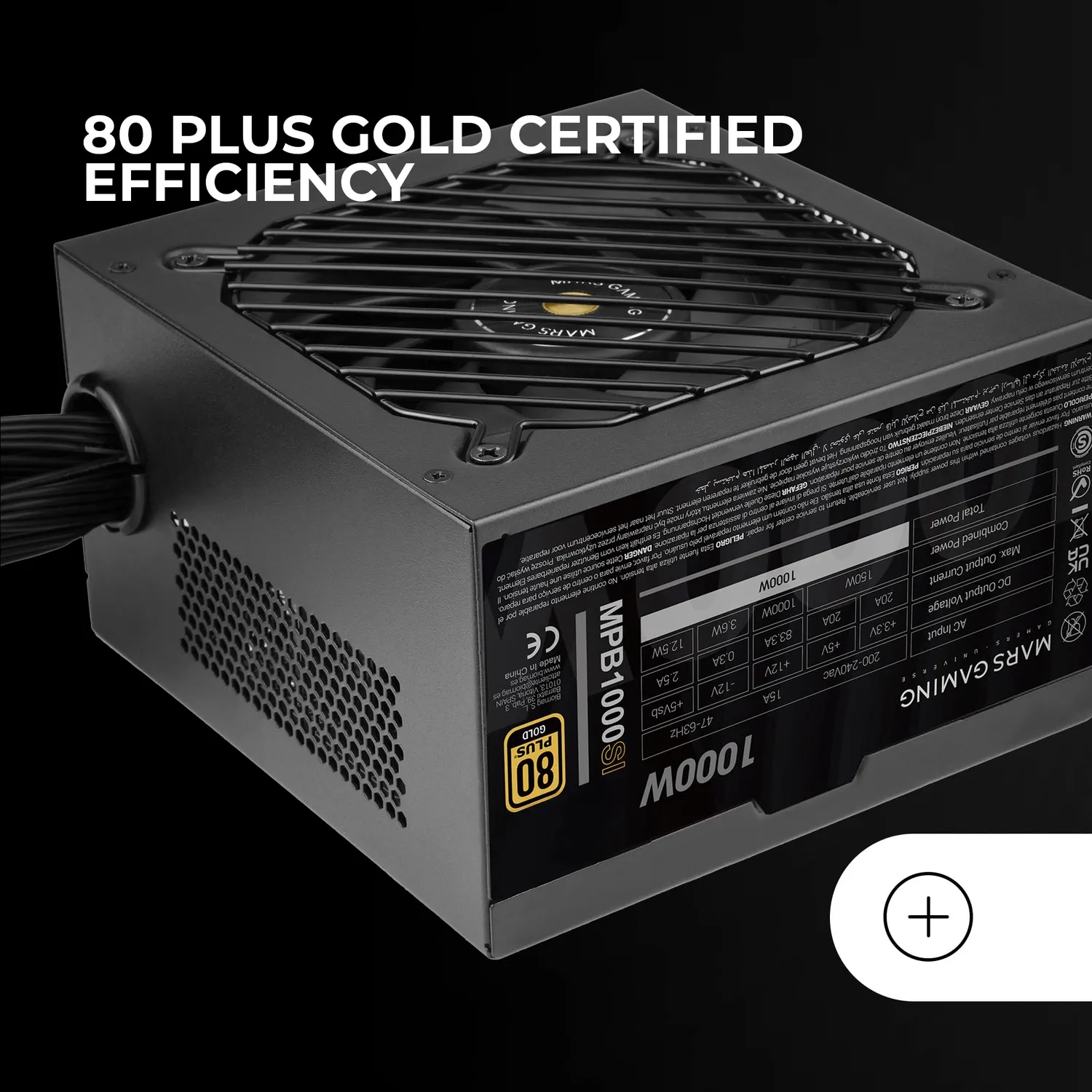 Mars Gaming MPB1000SI alimentatore PC ATX 1000W Gold