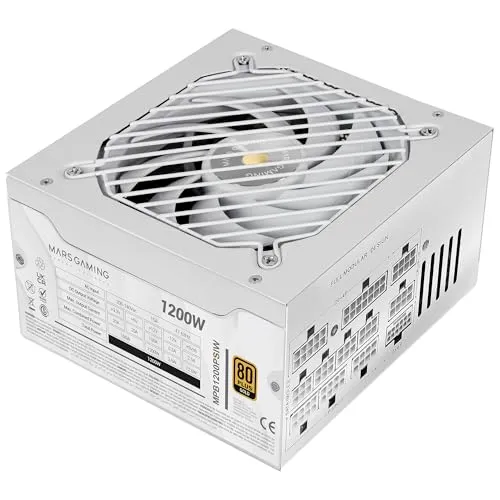 Mars Gaming MPB1200PSIW Alimentatore 1200W Bianco Gold