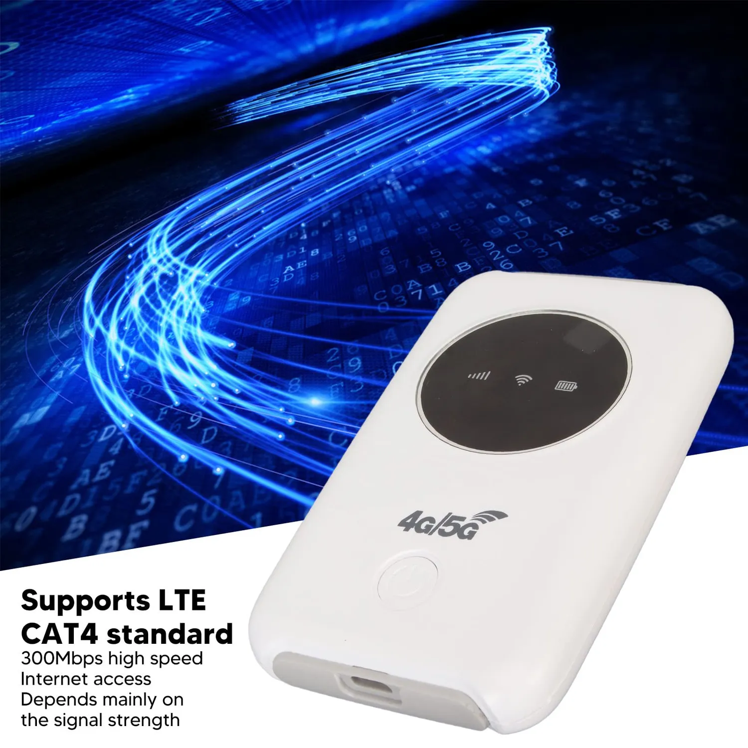 Zunate Hotspot WiFi Portatile 4G LTE Router 300 Mbps 10 Dispositivi