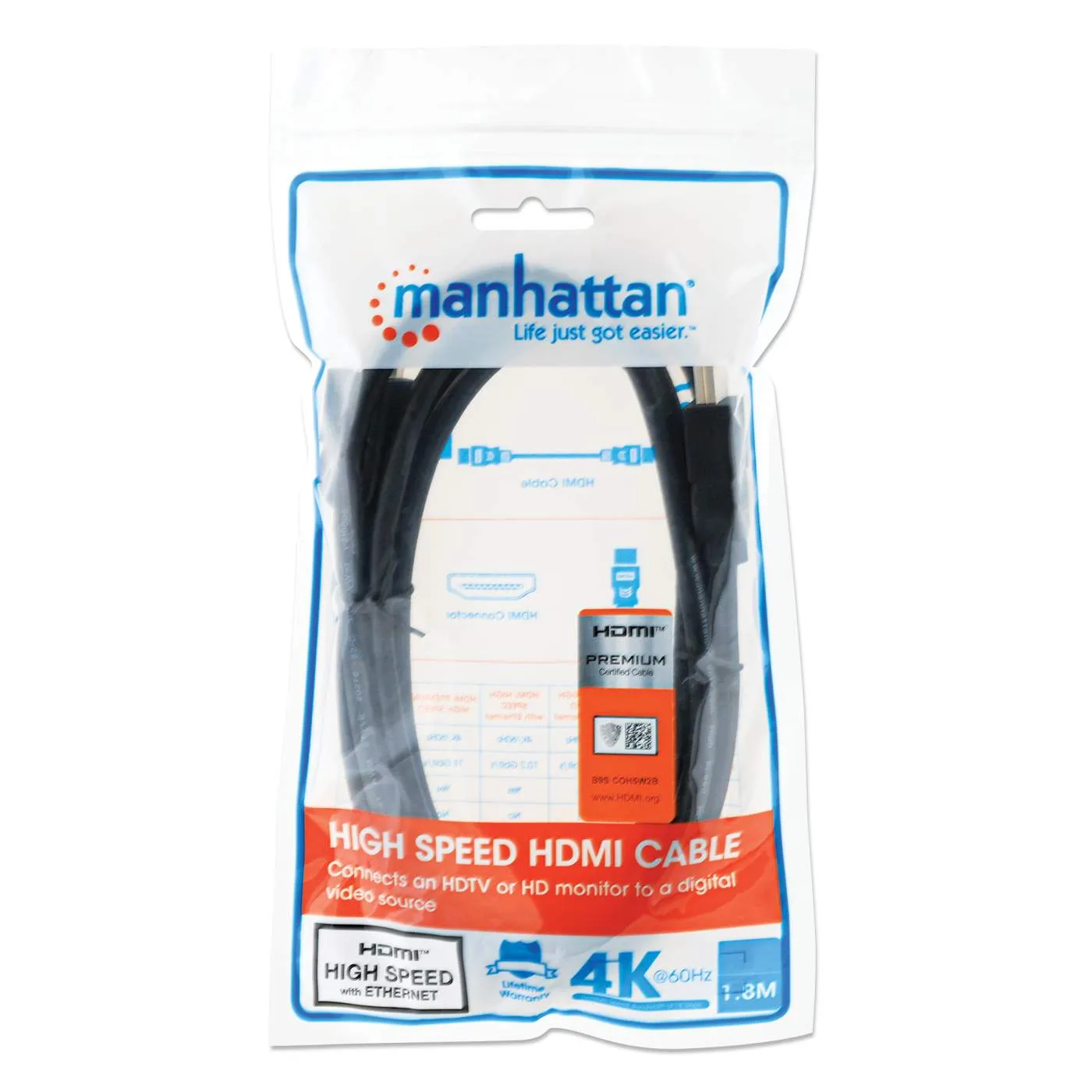 Manhattan Cavo HDMI 4K@60Hz Premium 1,8 m Ethernet ARC