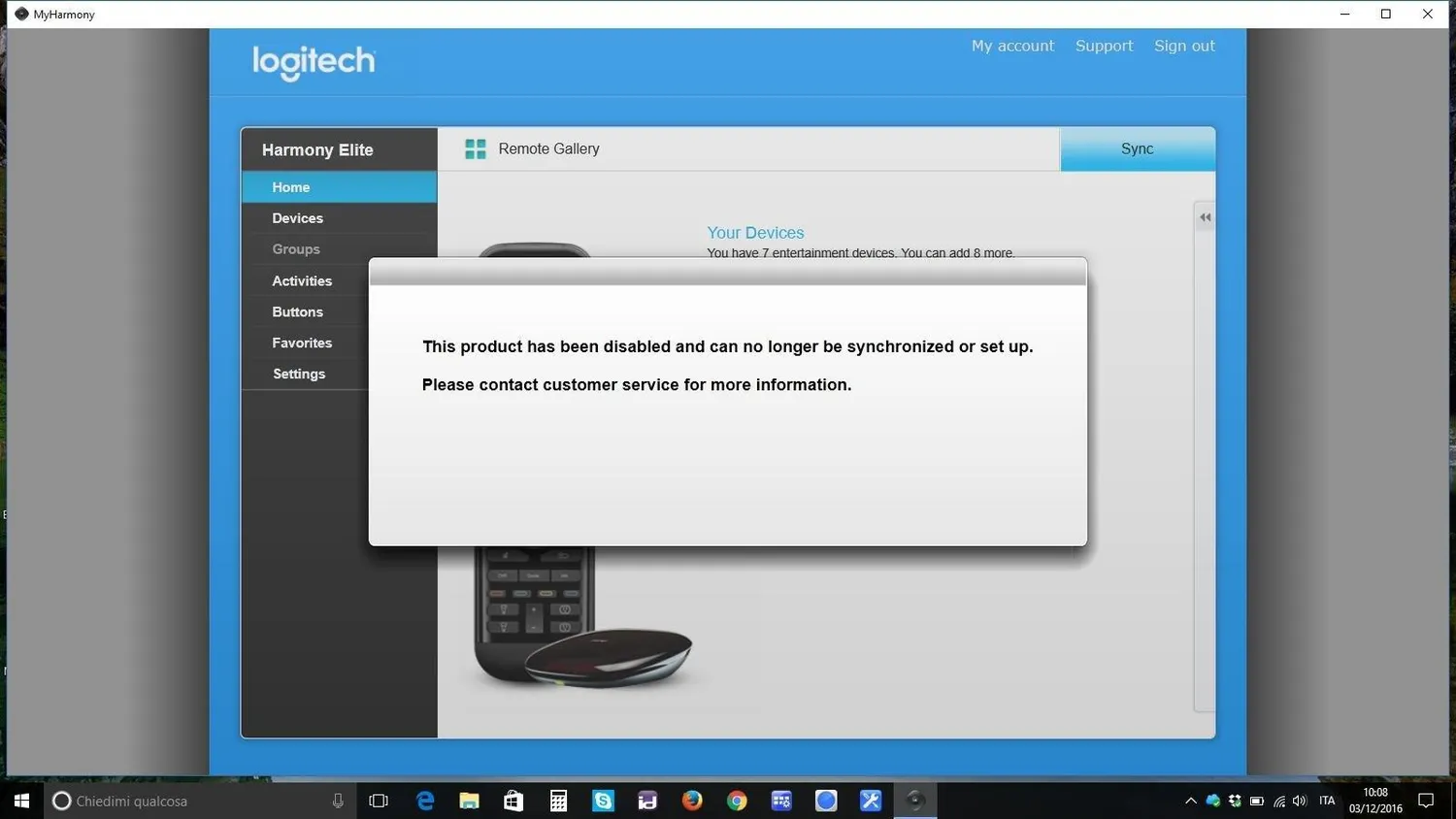 Logitech Harmony Elite telecomando universale con hub e touchscreen